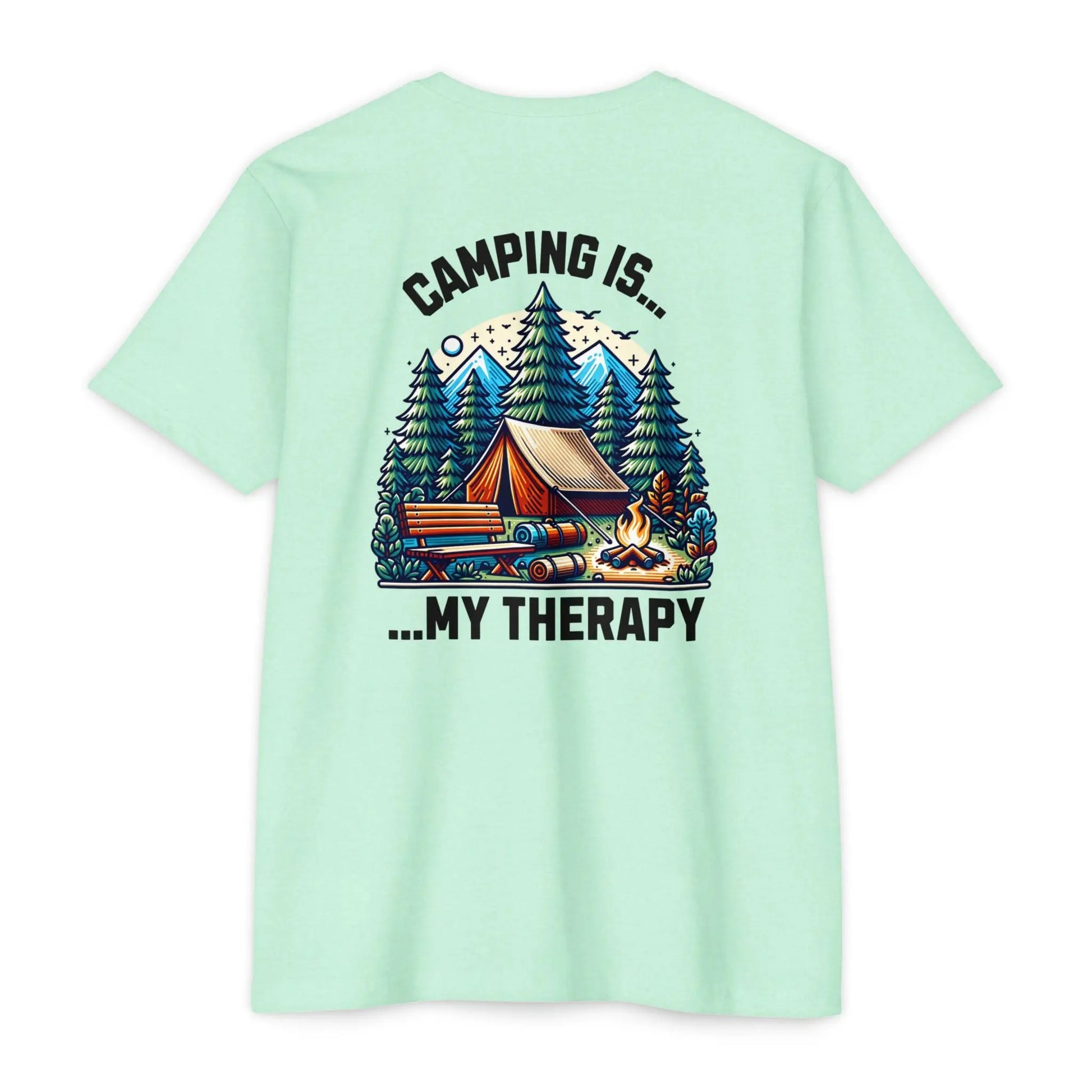 Camping Therapy Unisex T-Shirt | Nature Lover Gift | Adventure Tee | Outdoor Activities Shirt | Perfect for Camping Enthusiasts Printify