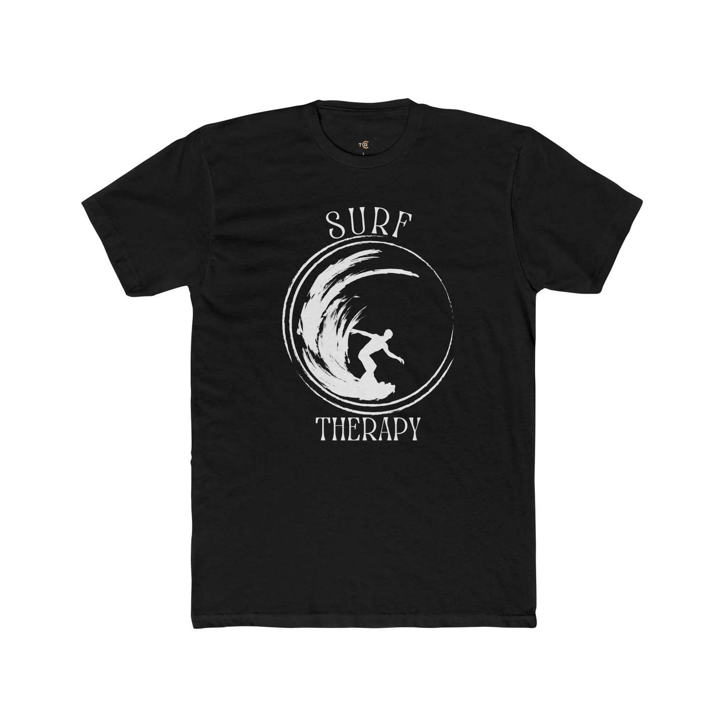 Unisex Heavy Cotton Tee - ' Surf Therapy' Graphic Tee for Comfort, Casual Wear, Self-Care Gifts, Stress Relief Apparel, Everyday Wear, Surfing Hobby Printify