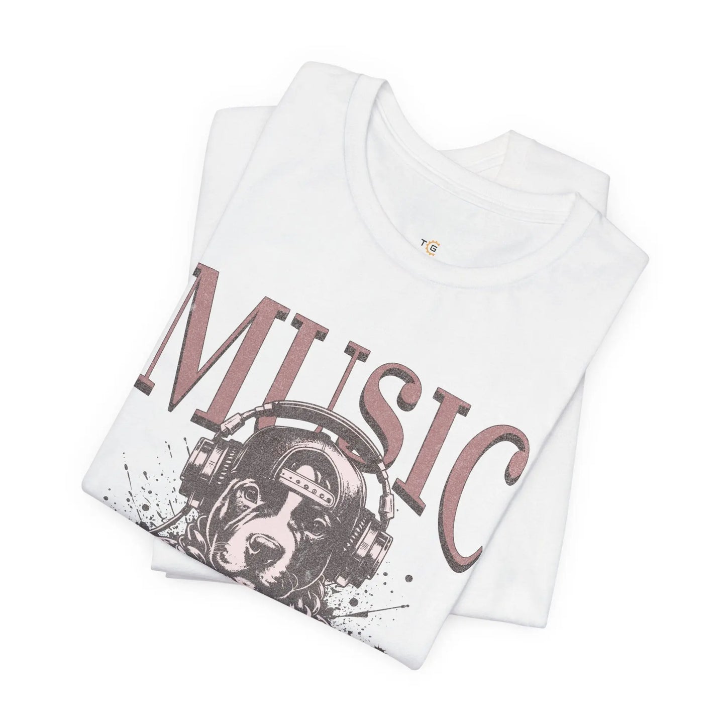 Music Therapy Unisex Jersey Tee - Perfect Gift for Music Lovers, Dog Owners, Casual Wear, Relaxation, & Dog Lovers! Printify