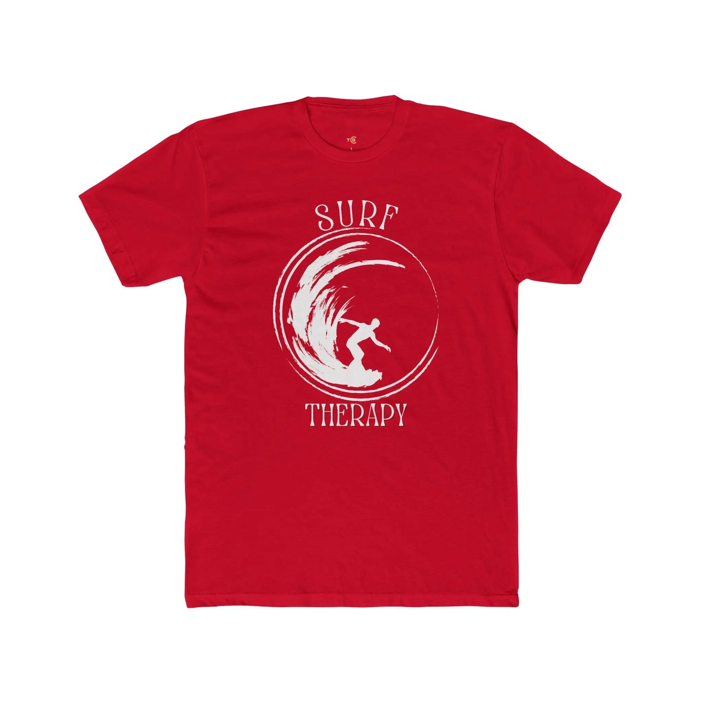 Unisex Heavy Cotton Tee - ' Surf Therapy' Graphic Tee for Comfort, Casual Wear, Self-Care Gifts, Stress Relief Apparel, Everyday Wear, Surfing Hobby Printify