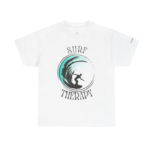 Surf Therapy Unisex Heavy Cotton Tee | Relaxed Fit Summer Shirt, Beach Lover Gift, Surfing Apparel, Ocean Vibes T-Shirt, Fun Casual Wear Printify