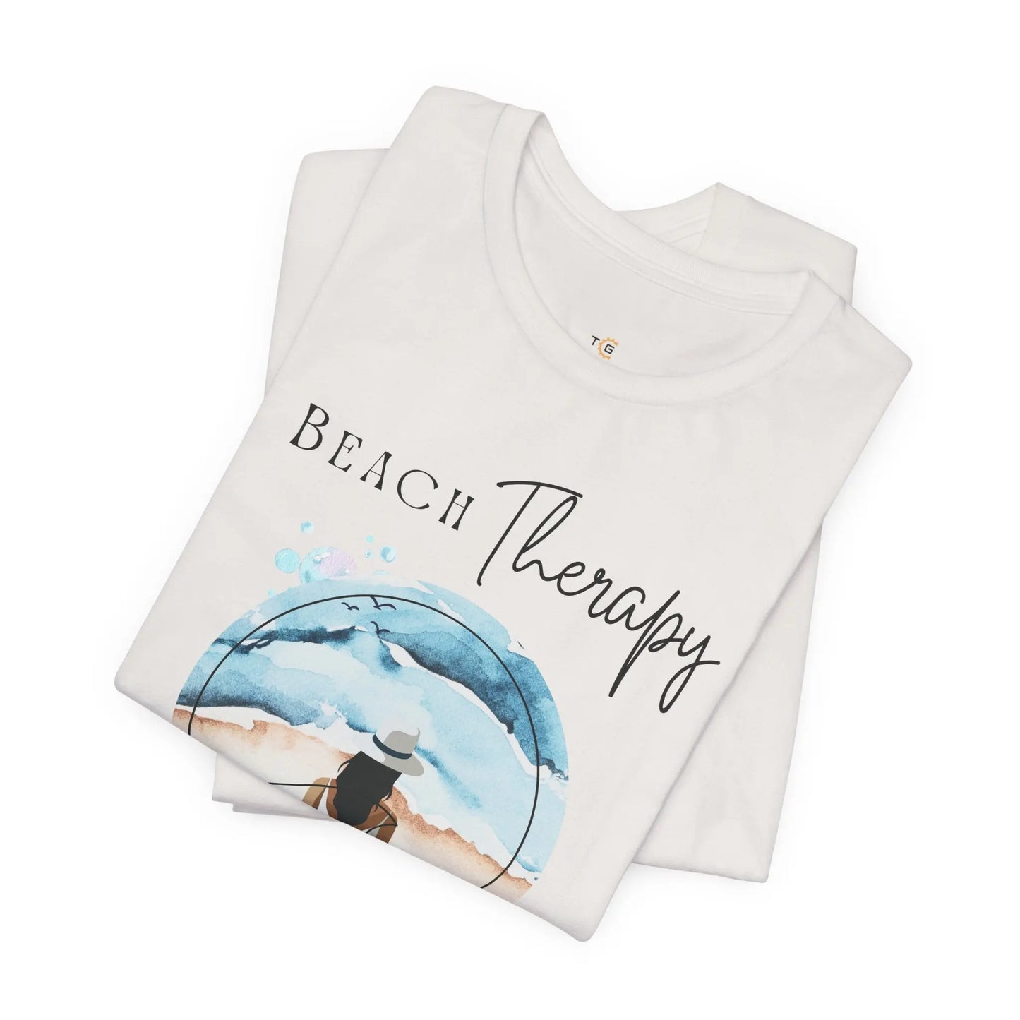 Beach Therapy Tee, Summer T-Shirt, Relaxation Shirt, Beach Vibes Apparel, Vacation Wear, Travel Clothes Printify