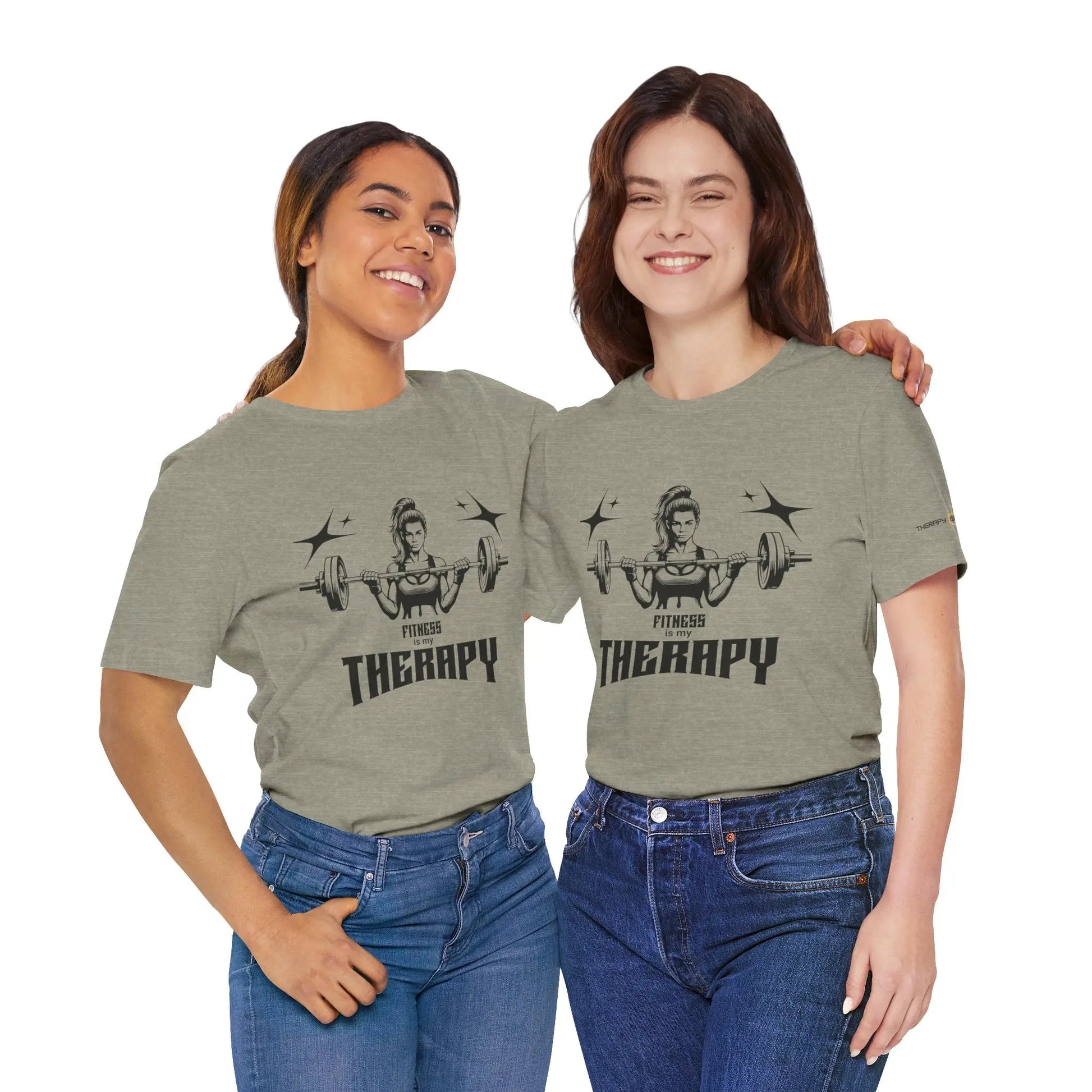 Fitness Therapy Tee, Unisex Workout Shirt, Gym Apparel, Gift for Fitness Enthusiasts, Casual Wear, Motivational Top Printify