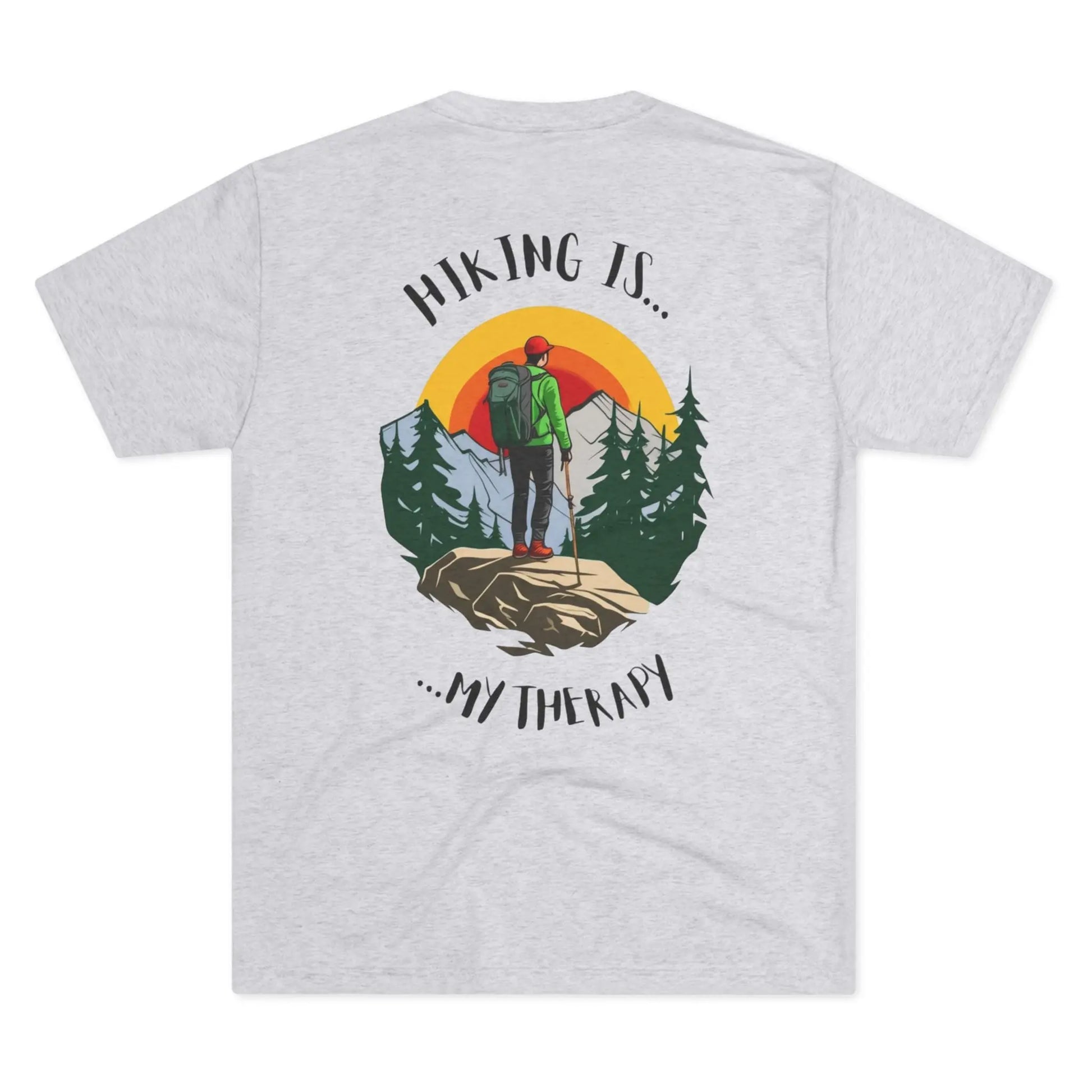 Hiking Is My Therapy T-Shirt – Outdoor Hiking Graphic Tee Printify