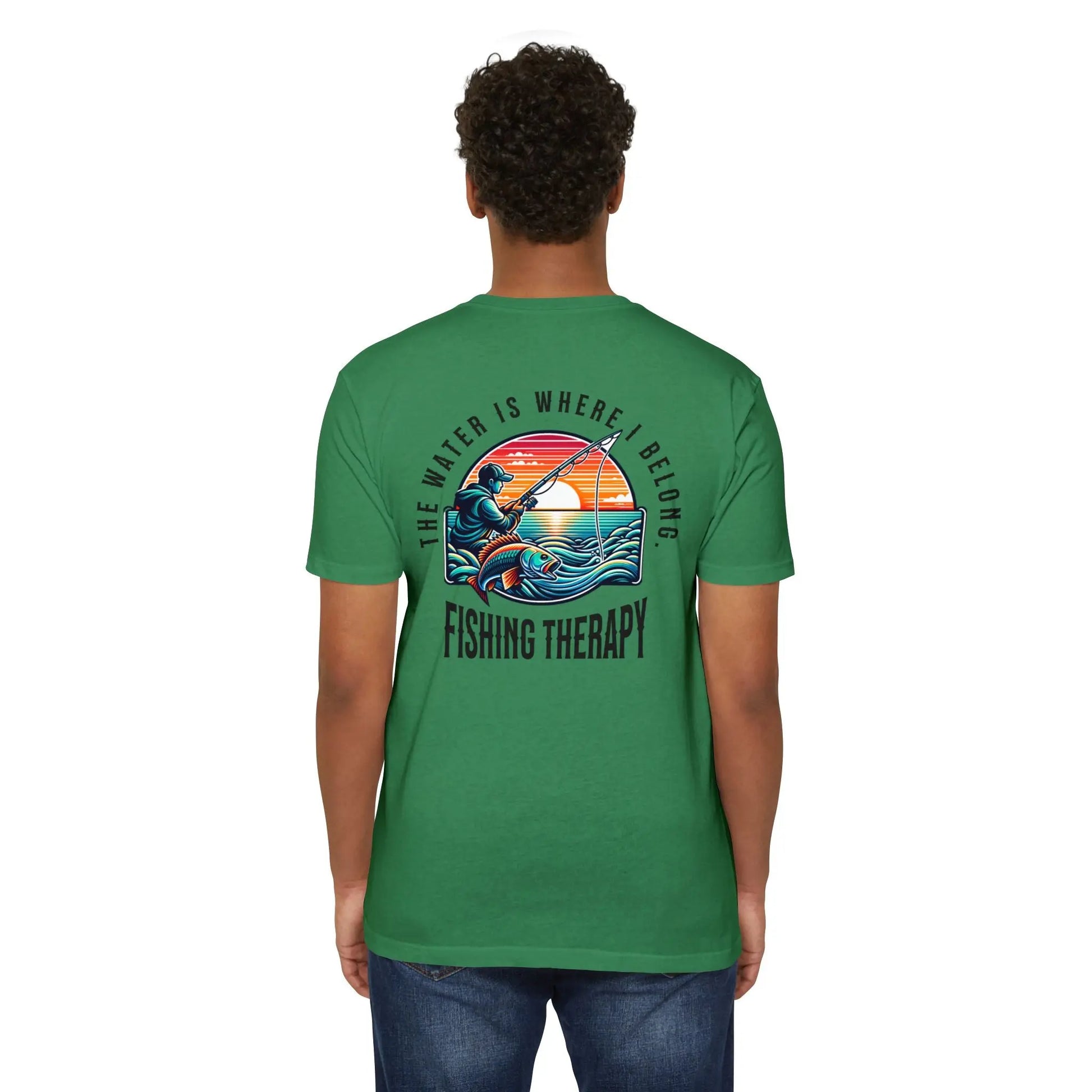 Fishing Therapy T-Shirt, Unisex Tee for Fishermen, Gift for Anglers, Summer Apparel, Outdoor Adventure Wear, Casual Fishing Shirt Printify