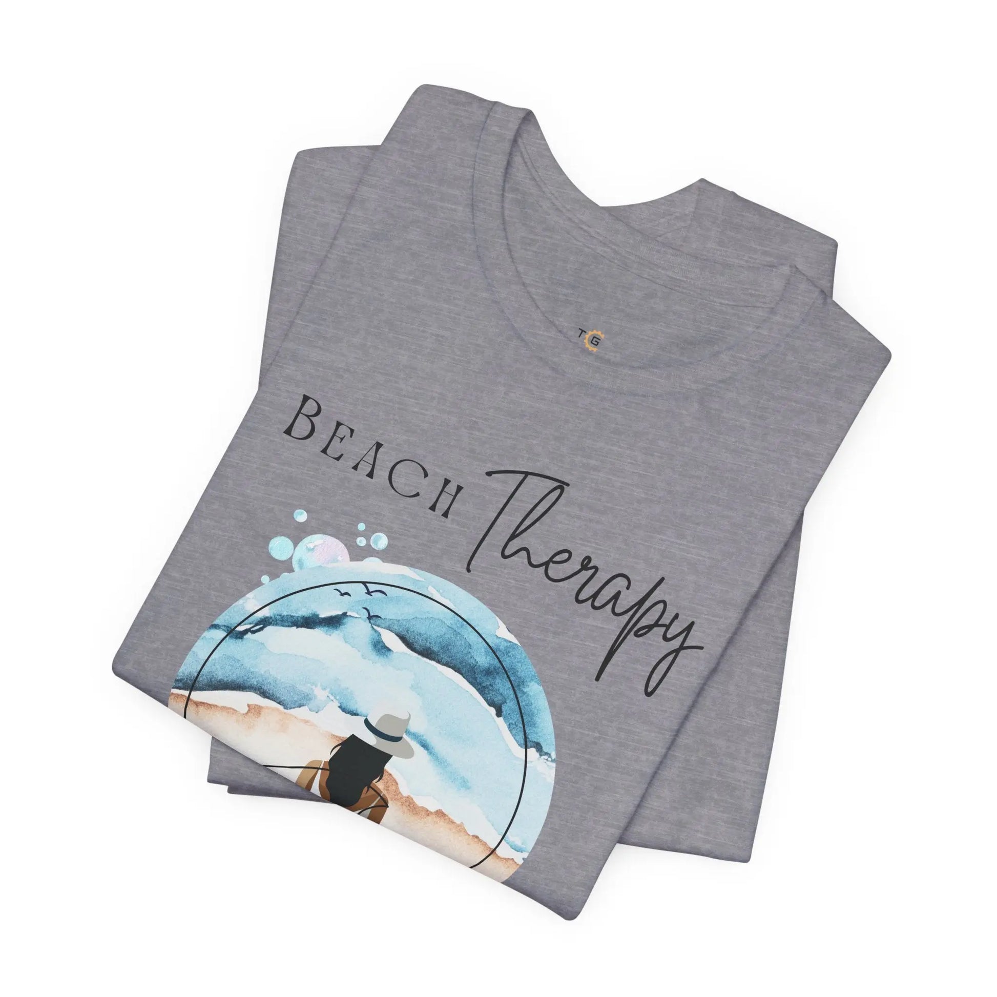 Beach Therapy Tee, Summer T-Shirt, Relaxation Shirt, Beach Vibes Apparel, Vacation Wear, Travel Clothes Printify