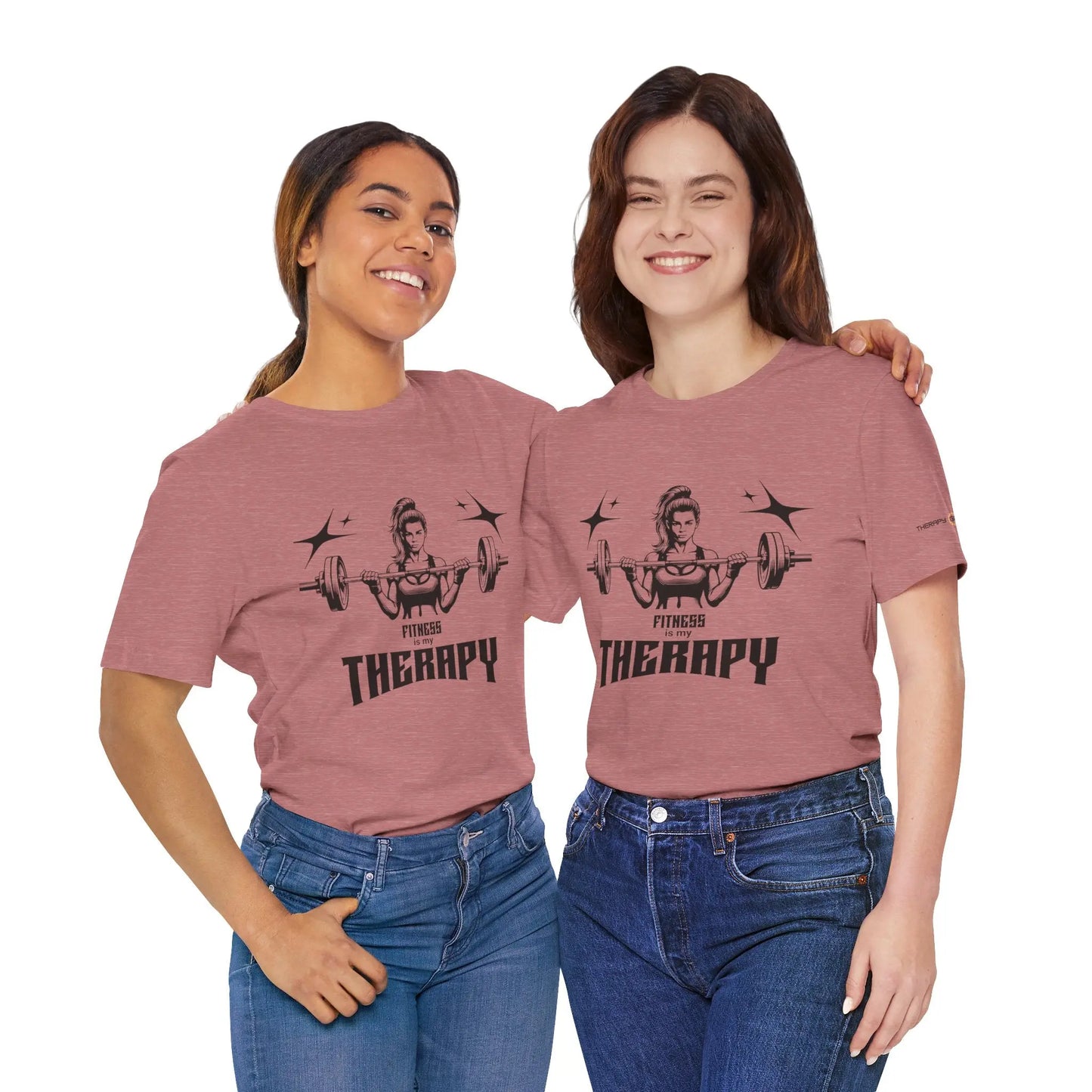 Fitness Therapy Tee, Unisex Workout Shirt, Gym Apparel, Gift for Fitness Enthusiasts, Casual Wear, Motivational Top Printify