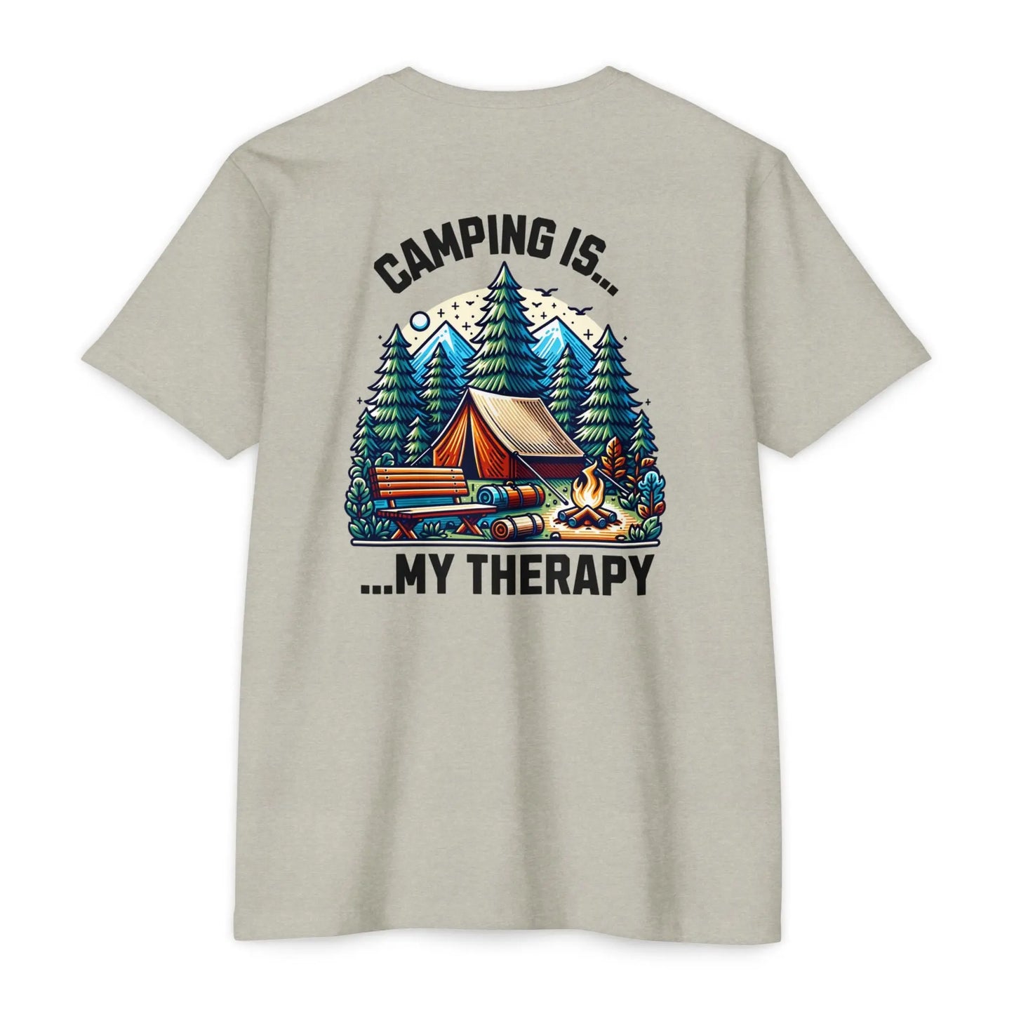 Camping Therapy Unisex T-Shirt | Nature Lover Gift | Adventure Tee | Outdoor Activities Shirt | Perfect for Camping Enthusiasts Printify