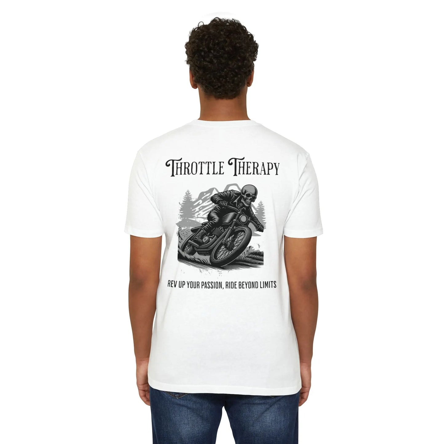 Throttle Therapy Unisex Heavy Cotton Tee - Motorcycle Lover Gift, Biker Shirt, Adventure Apparel, Casual Wear, Gift for Him Printify