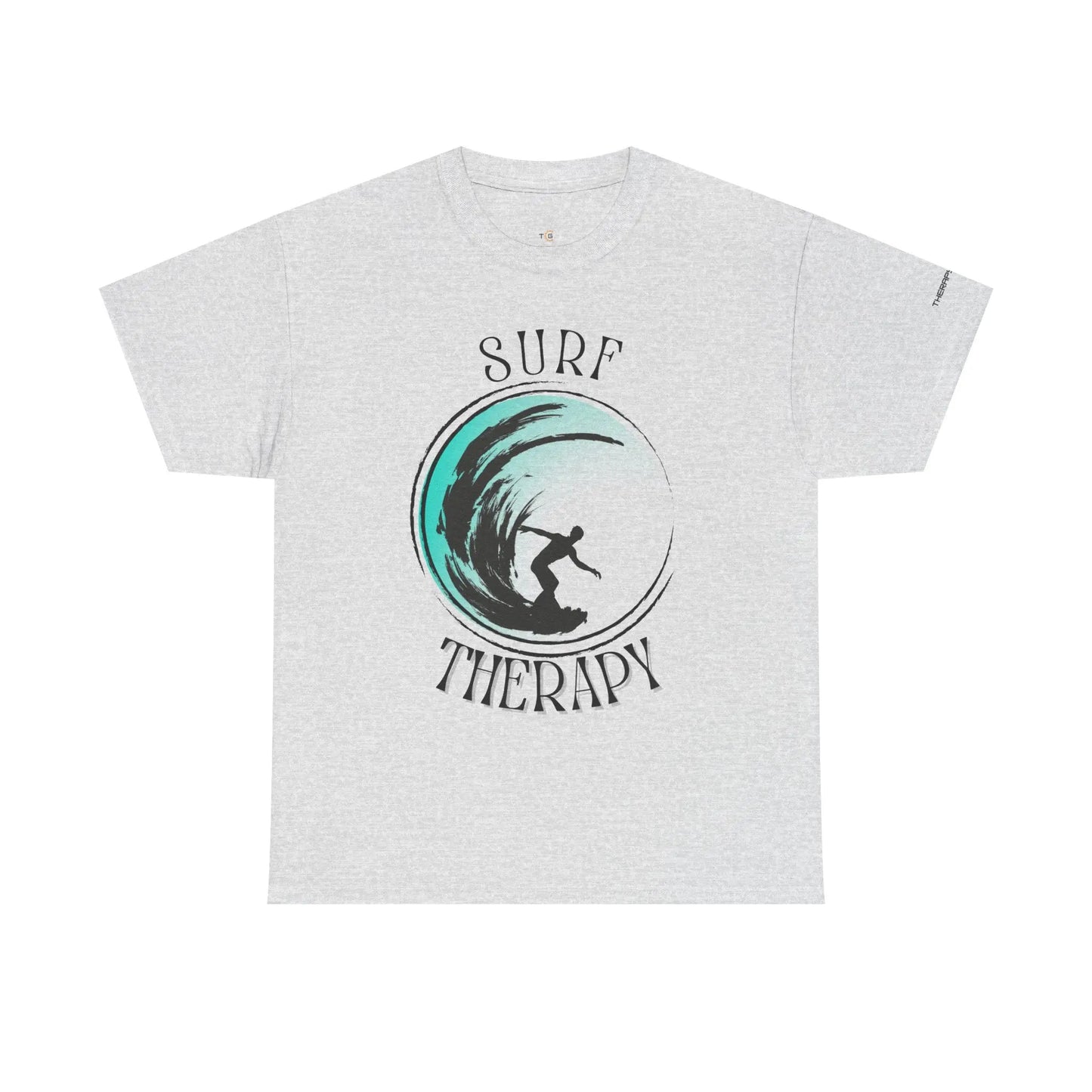 Surf Therapy Unisex Heavy Cotton Tee | Relaxed Fit Summer Shirt, Beach Lover Gift, Surfing Apparel, Ocean Vibes T-Shirt, Fun Casual Wear Printify