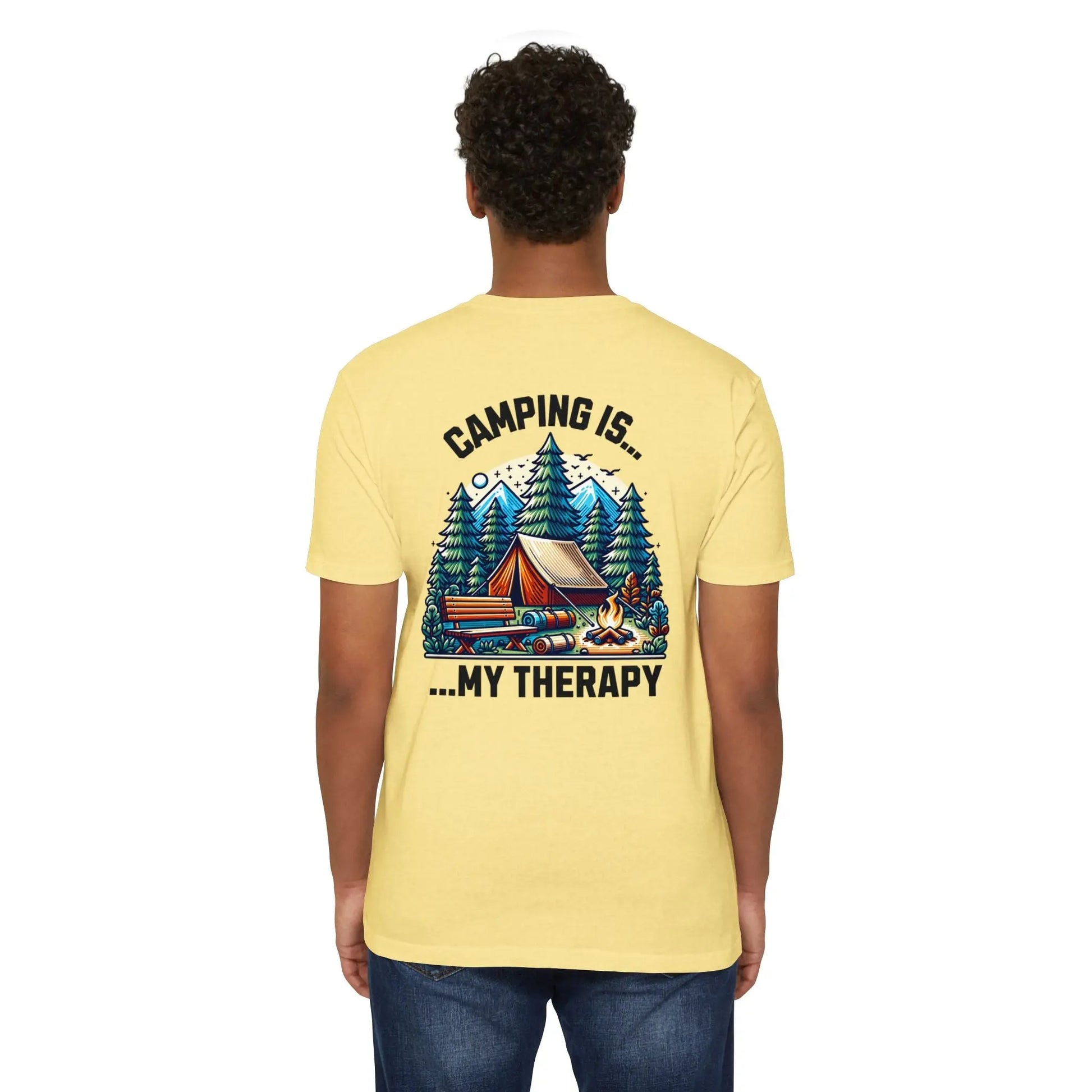 Camping Therapy Unisex T-Shirt | Nature Lover Gift | Adventure Tee | Outdoor Activities Shirt | Perfect for Camping Enthusiasts Printify
