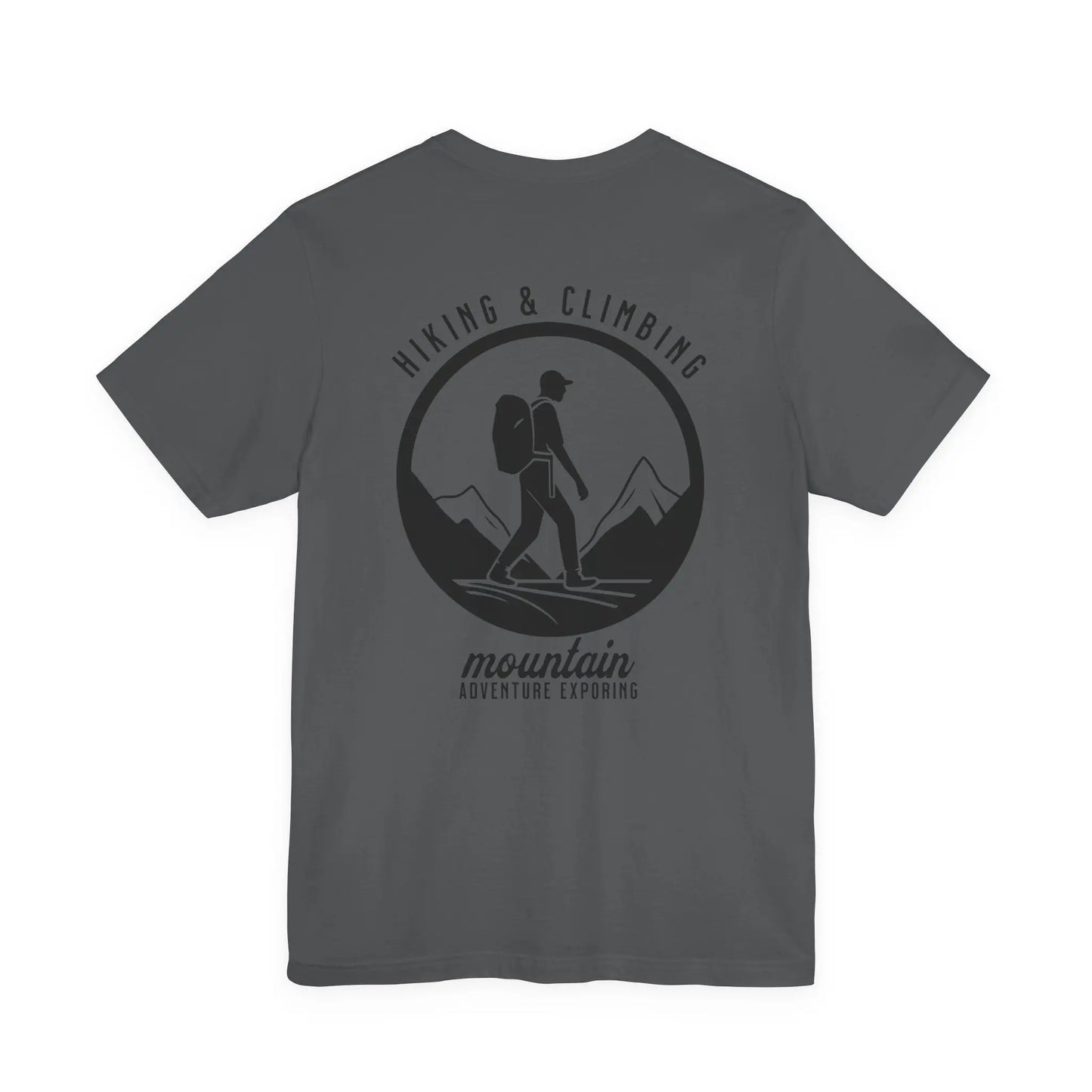 Hiking & Climbing Mountain T-Shirt — Outdoor Adventure Tee with Hiker Graphic Printify
