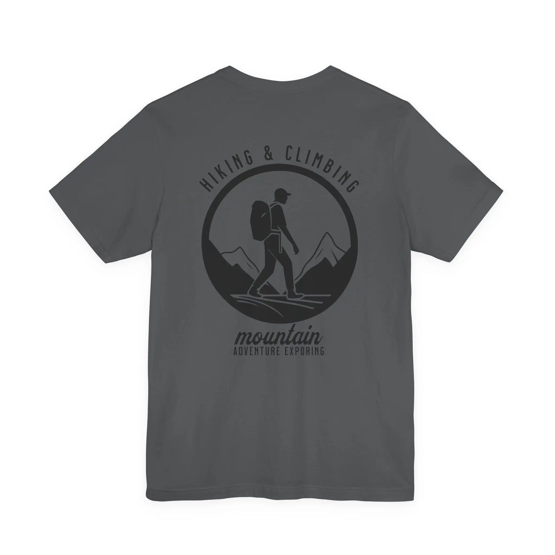 Hiking & Climbing Mountain T-Shirt — Outdoor Adventure Tee with Hiker Graphic Printify