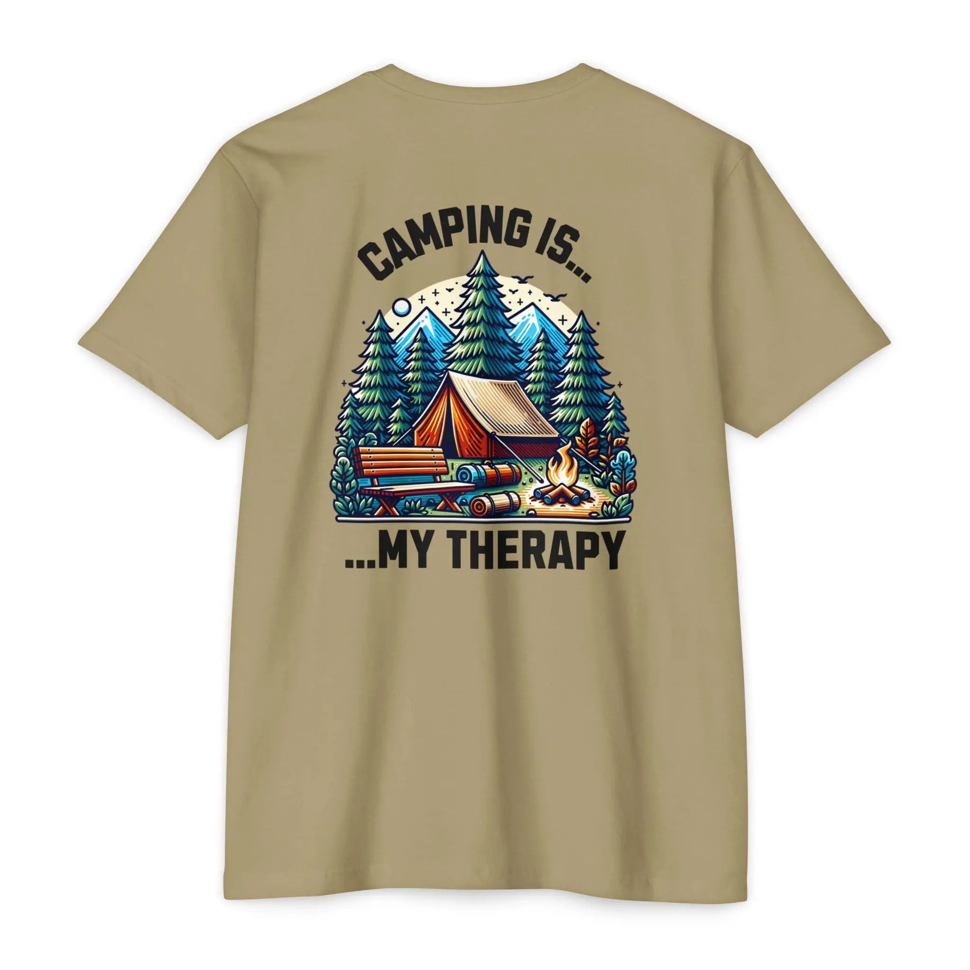 Camping Therapy Unisex T-Shirt | Nature Lover Gift | Adventure Tee | Outdoor Activities Shirt | Perfect for Camping Enthusiasts Printify
