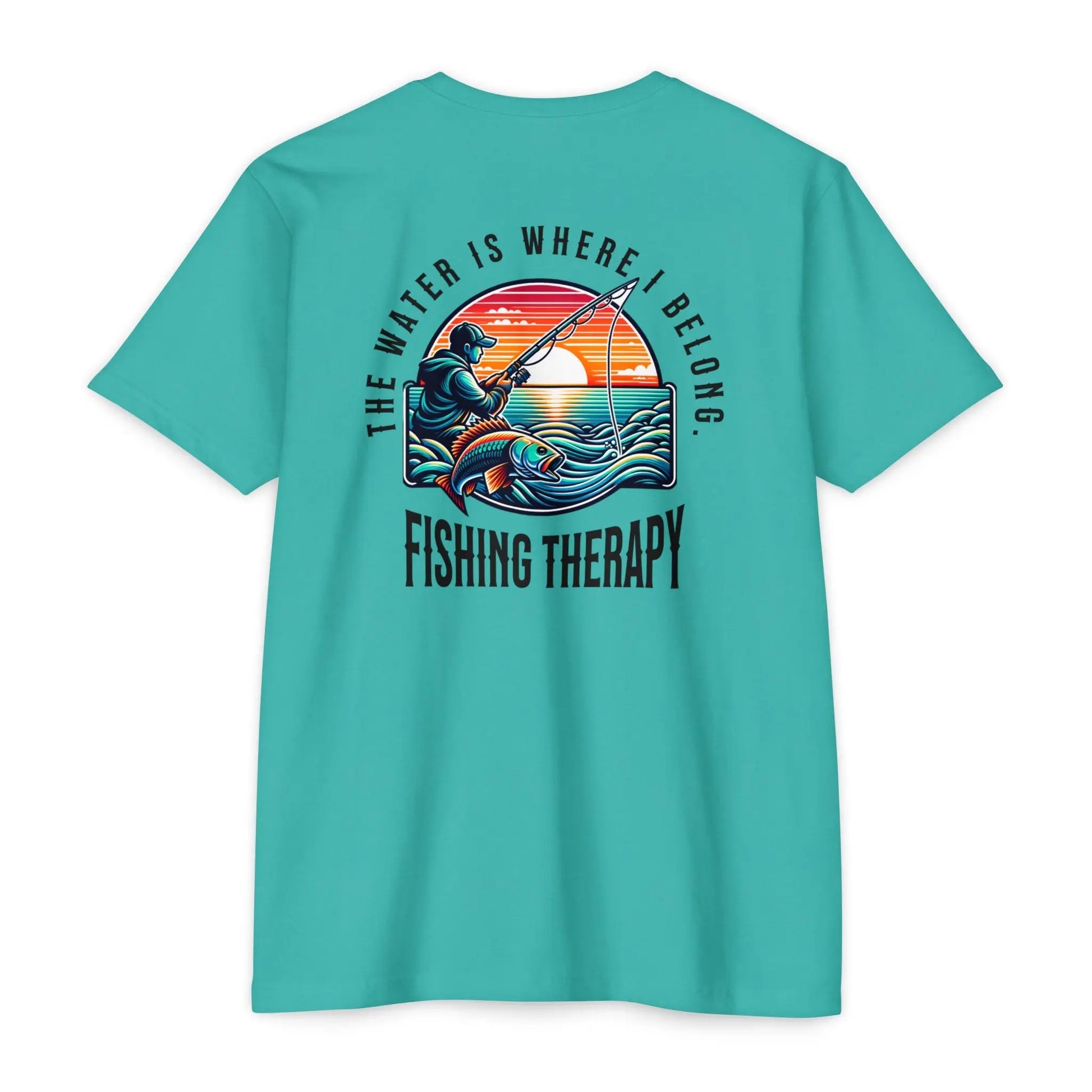 Fishing Therapy T-Shirt, Unisex Tee for Fishermen, Gift for Anglers, Summer Apparel, Outdoor Adventure Wear, Casual Fishing Shirt Printify