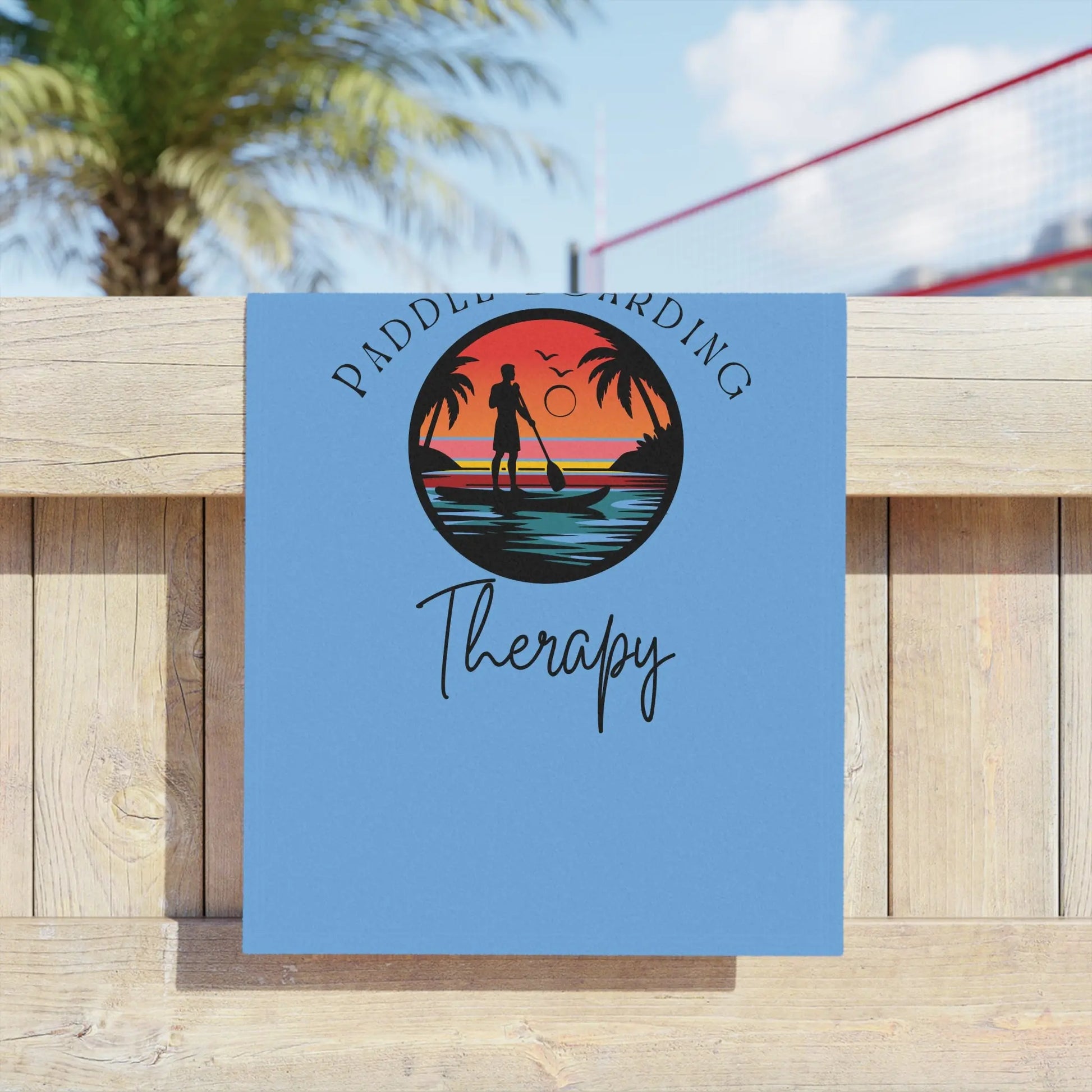 Paddle Boarding Therapy Beach Towel - Perfect for Summer Fun Printify