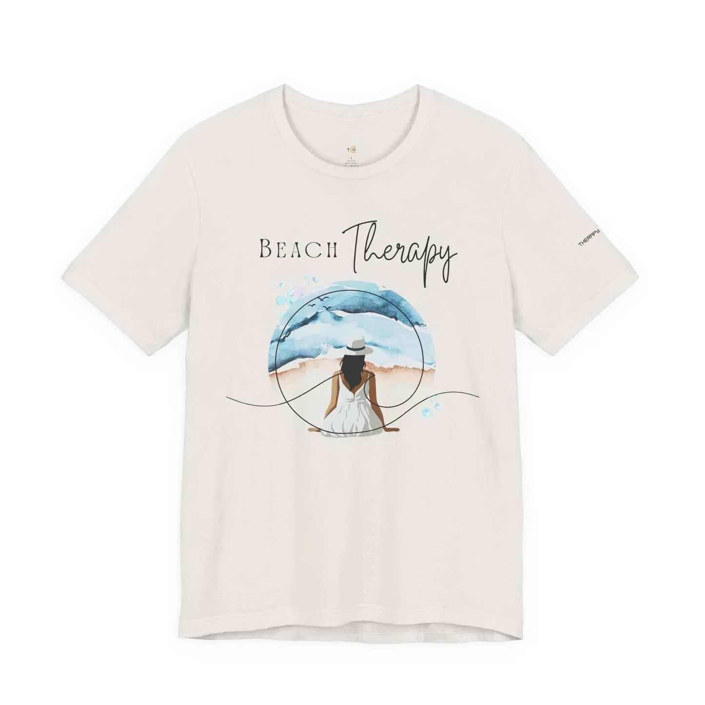 Beach Therapy Tee, Summer T-Shirt, Relaxation Shirt, Beach Vibes Apparel, Vacation Wear, Travel Clothes Printify