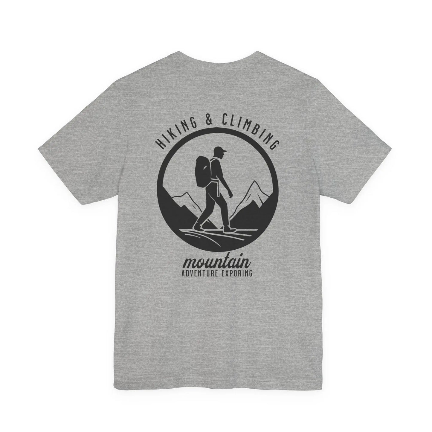 Hiking & Climbing Mountain T-Shirt — Outdoor Adventure Tee with Hiker Graphic Printify