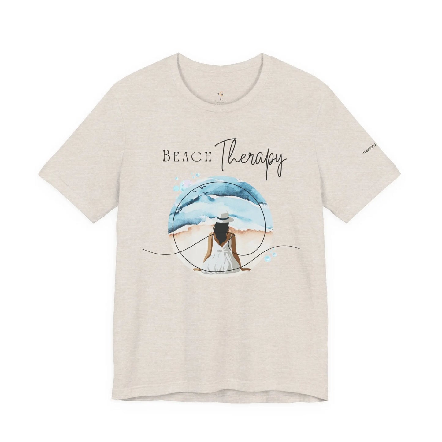 Beach Therapy Tee, Summer T-Shirt, Relaxation Shirt, Beach Vibes Apparel, Vacation Wear, Travel Clothes Printify