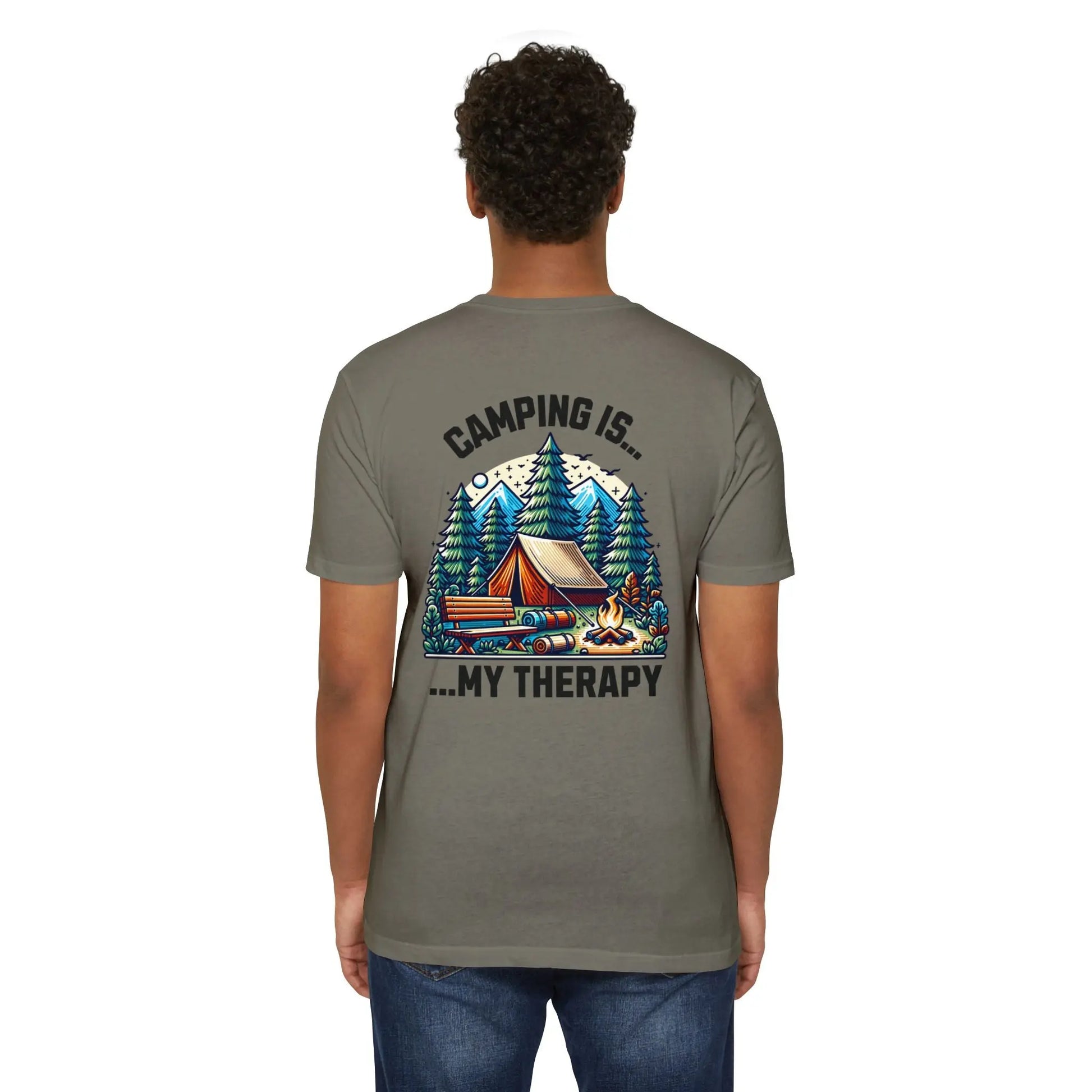Camping Therapy Unisex T-Shirt | Nature Lover Gift | Adventure Tee | Outdoor Activities Shirt | Perfect for Camping Enthusiasts Printify