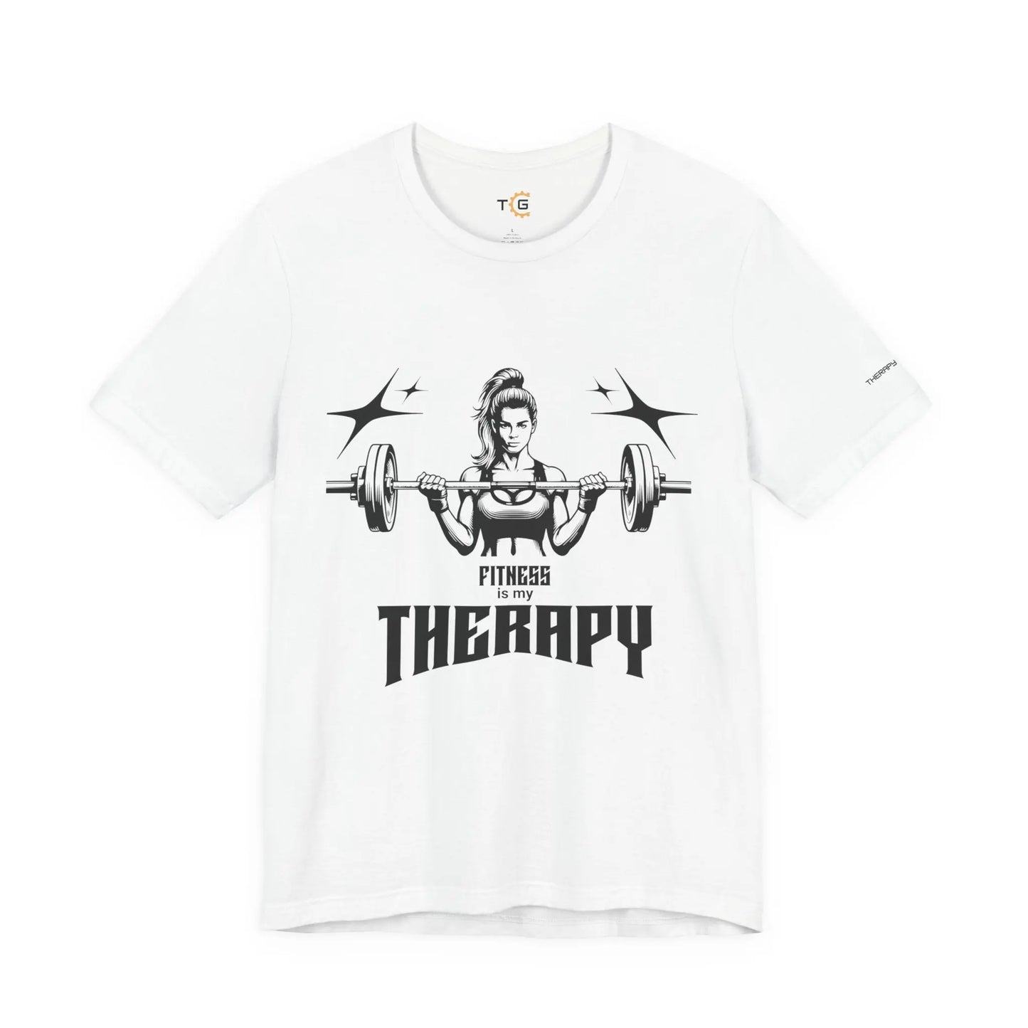Fitness Therapy Tee, Unisex Workout Shirt, Gym Apparel, Gift for Fitness Enthusiasts, Casual Wear, Motivational Top Printify