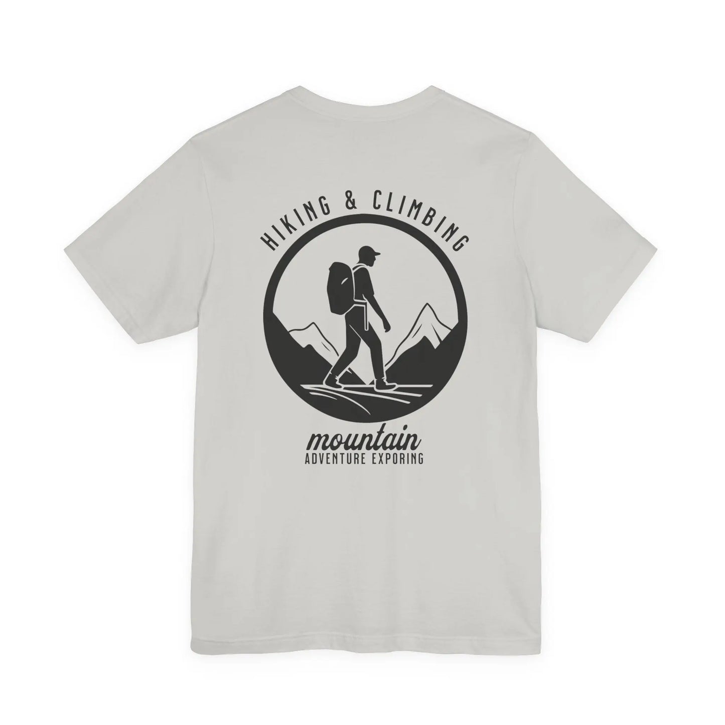 Hiking & Climbing Mountain T-Shirt — Outdoor Adventure Tee with Hiker Graphic Printify