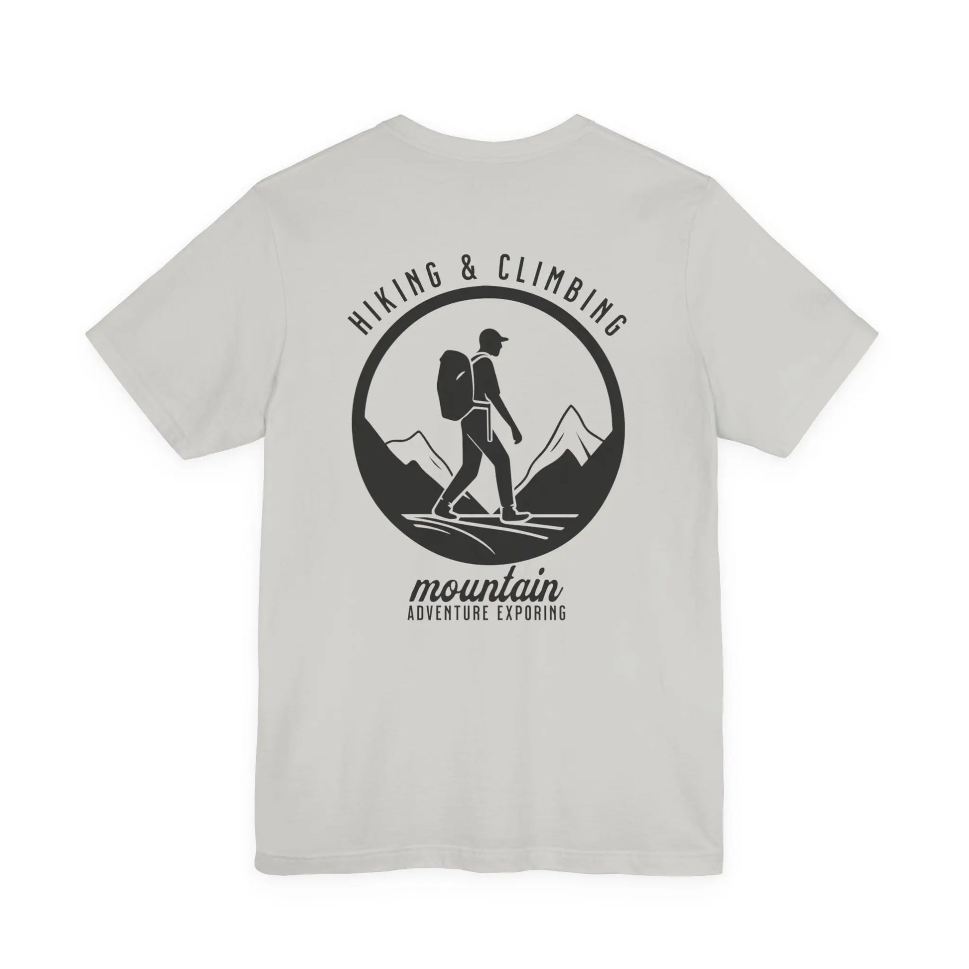 Hiking & Climbing Mountain T-Shirt — Outdoor Adventure Tee with Hiker Graphic Printify