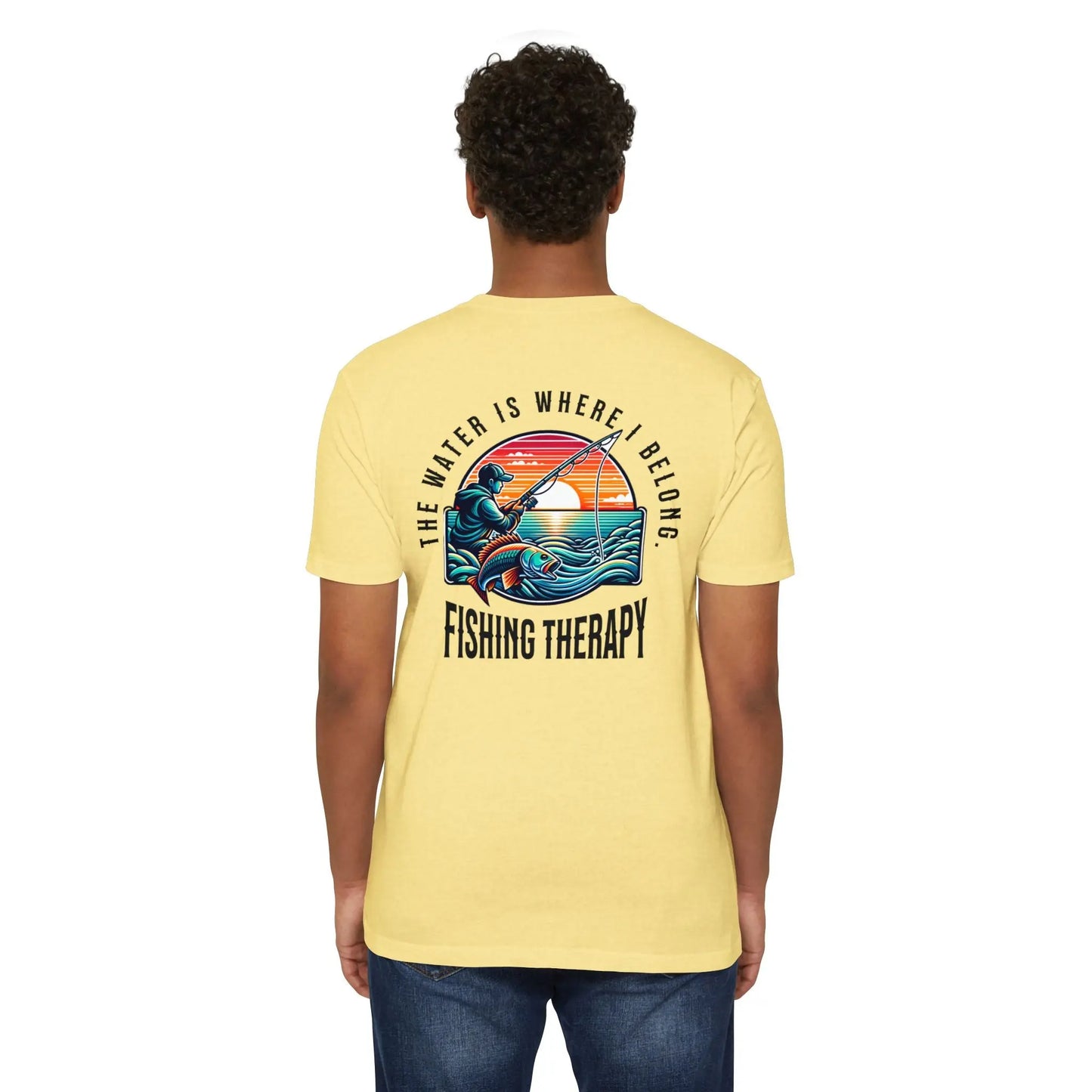 Fishing Therapy T-Shirt, Unisex Tee for Fishermen, Gift for Anglers, Summer Apparel, Outdoor Adventure Wear, Casual Fishing Shirt Printify