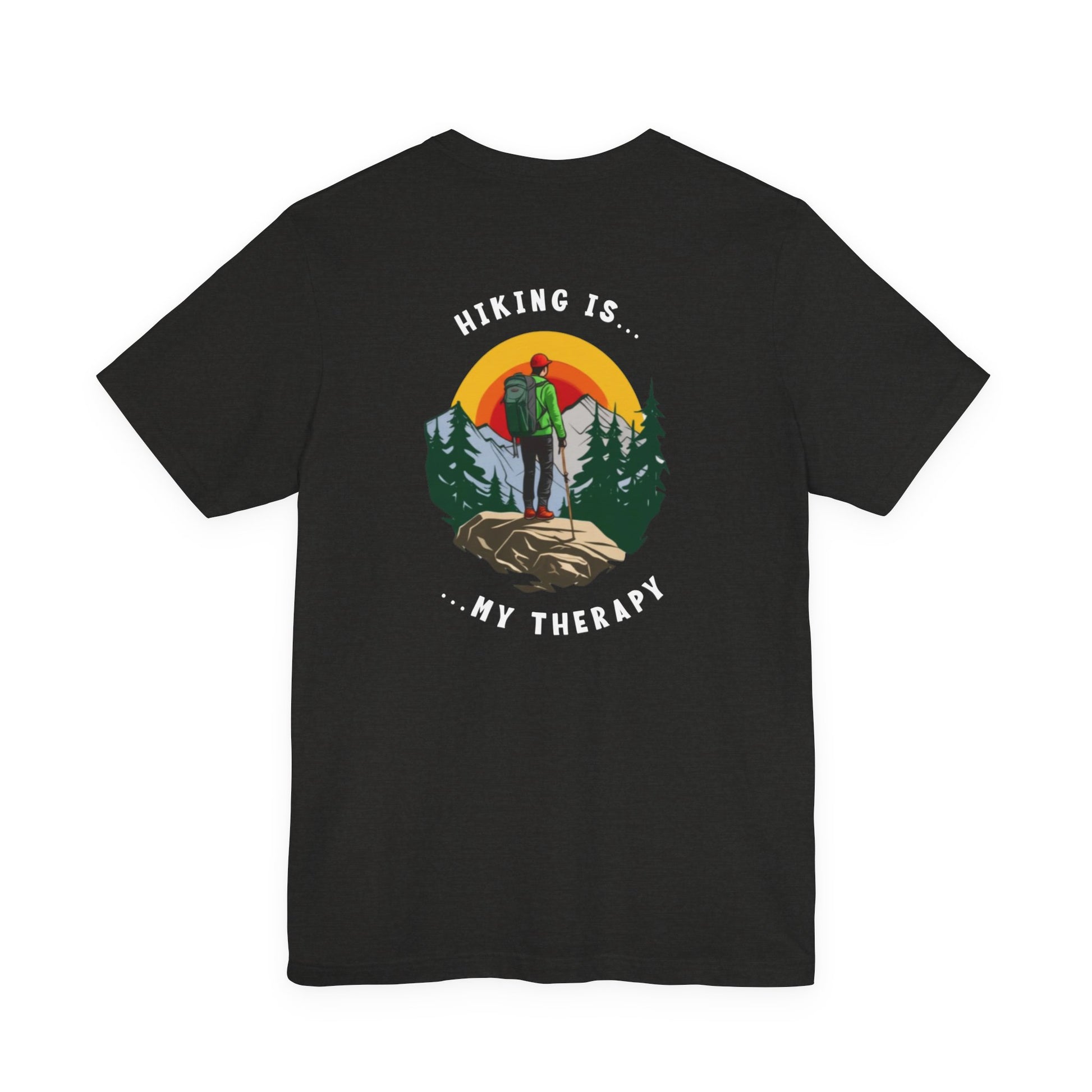 Hiking T-Shirt - "Hiking Is My Therapy" Retro Outdoor Graphic Tee - Therapy Gear