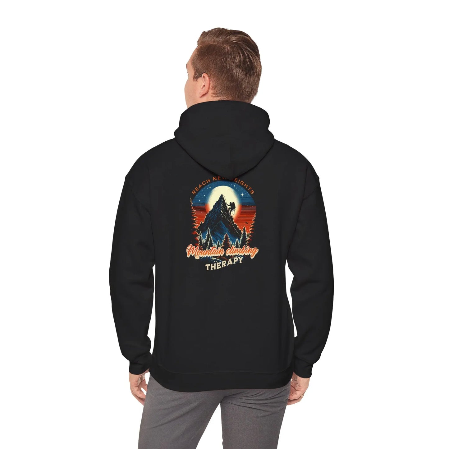 Outdoor Adventure Therapy Hoodie, Motivational Sweatshirt, Gift for Hikers, Camping Apparel, Cozy Casual Wear Printify