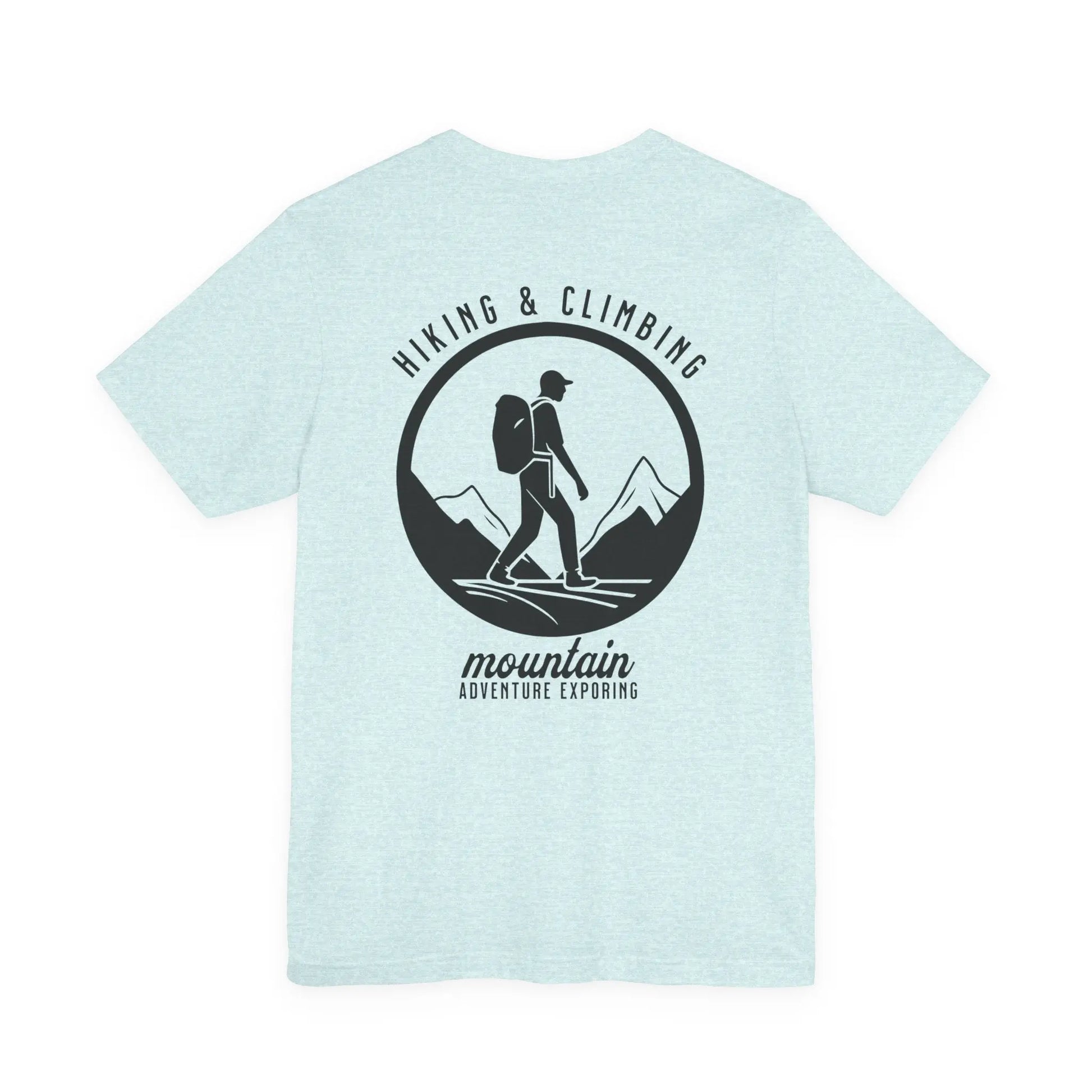 Hiking & Climbing Mountain T-Shirt — Outdoor Adventure Tee with Hiker Graphic Printify