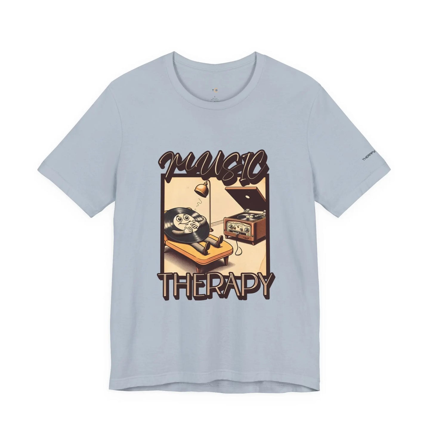Music Therapy Unisex Tee, Casual Music Shirt, Perfect Gift for Music Lovers, Therapeutic Vibe Tee for Relaxation, Music Appreciation Printify