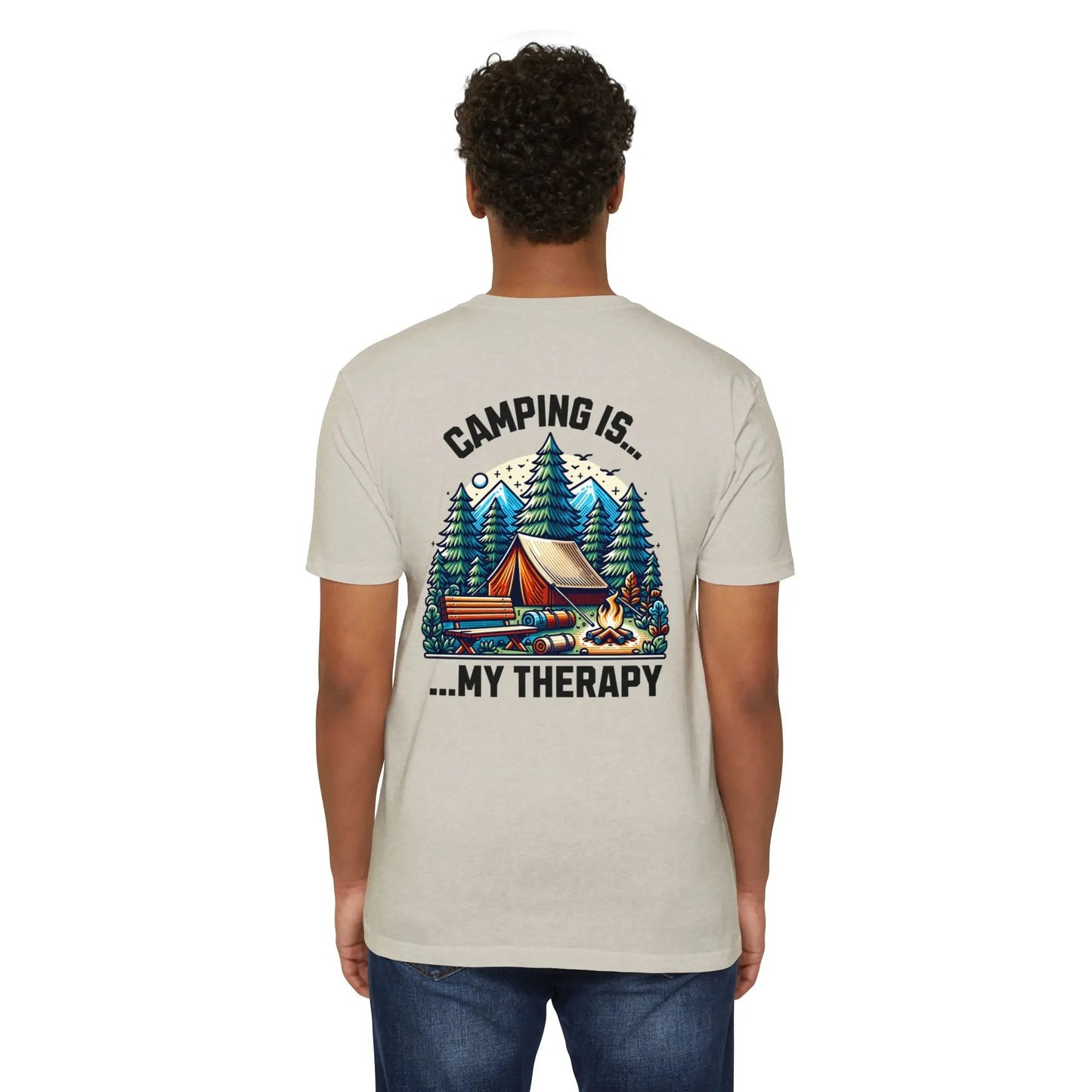 Camping Therapy Unisex T-Shirt | Nature Lover Gift | Adventure Tee | Outdoor Activities Shirt | Perfect for Camping Enthusiasts Printify