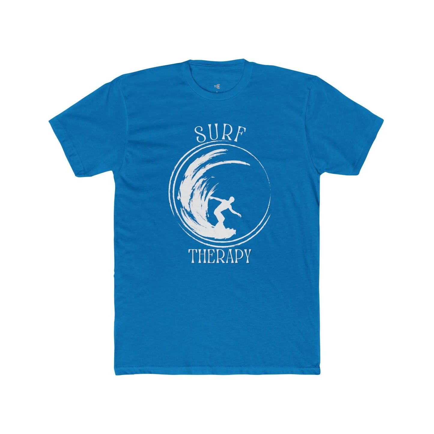Unisex Heavy Cotton Tee - ' Surf Therapy' Graphic Tee for Comfort, Casual Wear, Self-Care Gifts, Stress Relief Apparel, Everyday Wear, Surfing Hobby Printify