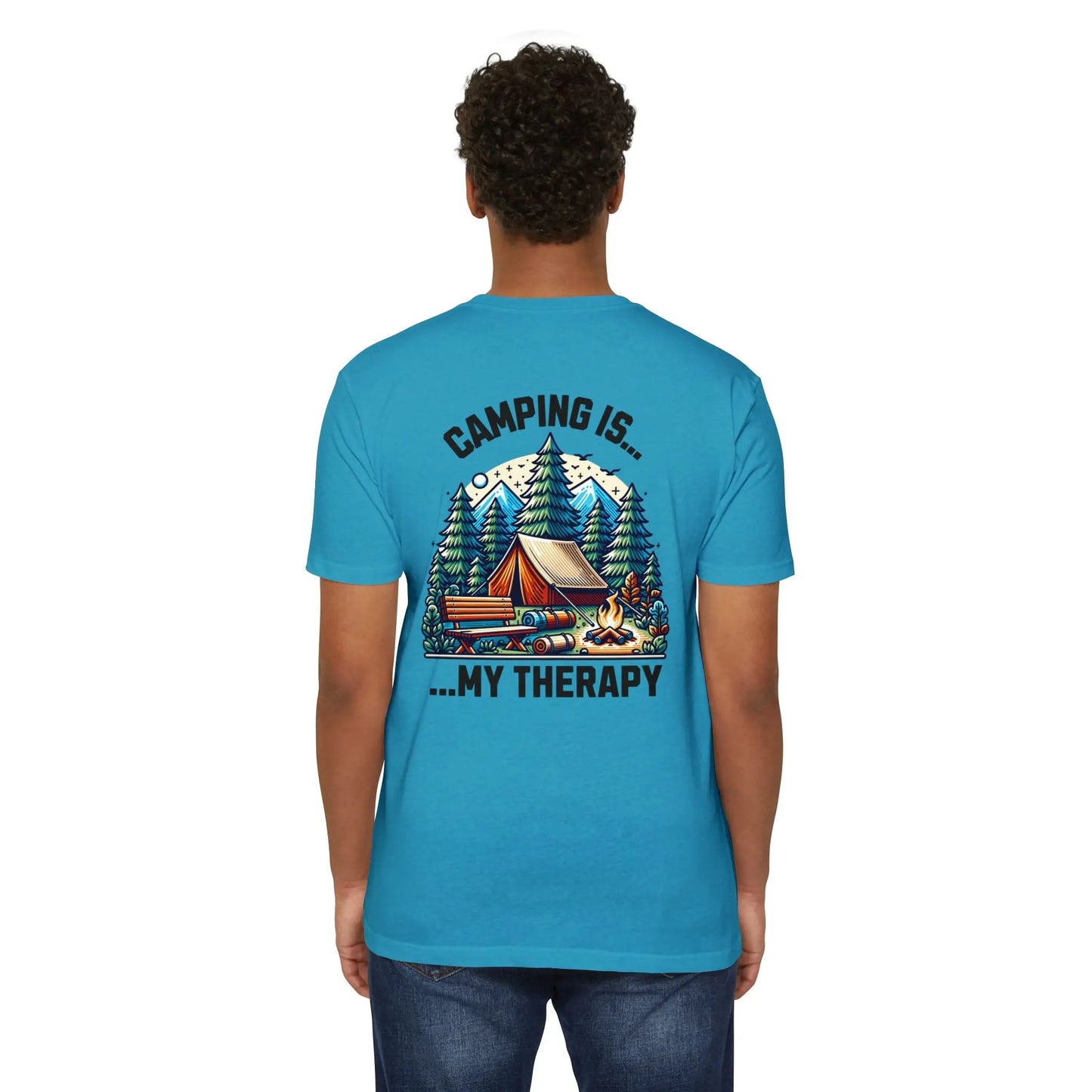 Camping Therapy Unisex T-Shirt | Nature Lover Gift | Adventure Tee | Outdoor Activities Shirt | Perfect for Camping Enthusiasts Printify