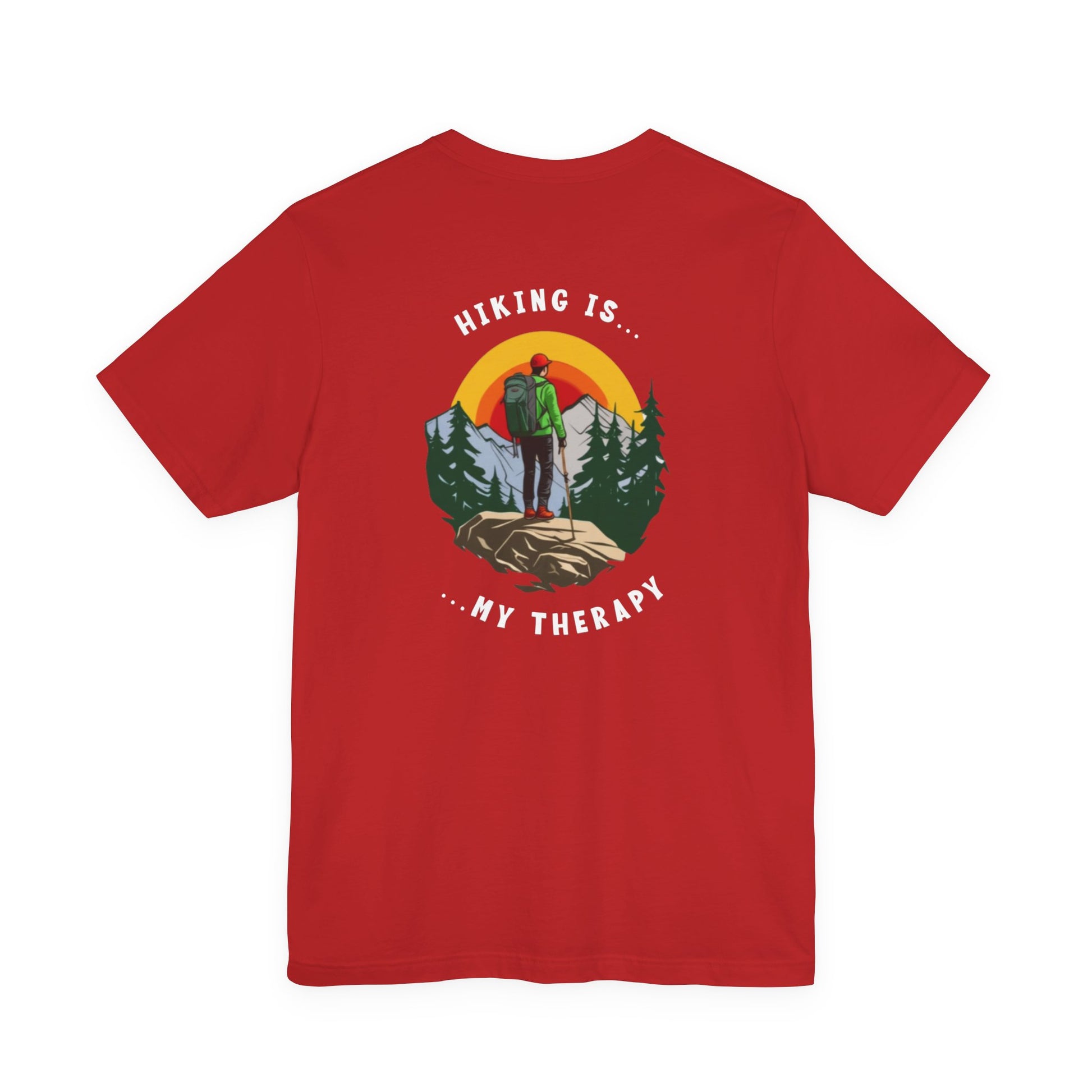 Hiking T-Shirt - "Hiking Is My Therapy" Retro Outdoor Graphic Tee - Therapy Gear