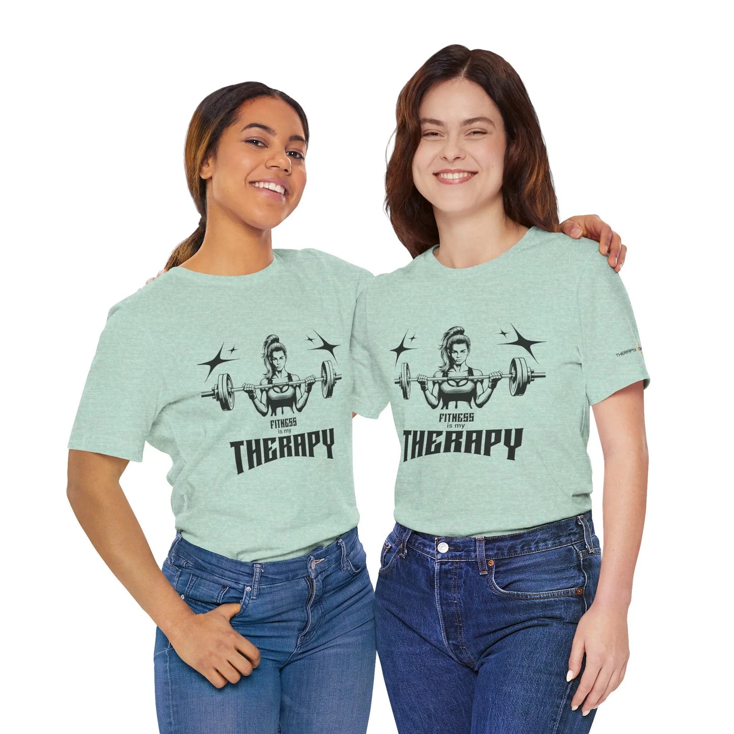 Fitness Therapy Tee, Unisex Workout Shirt, Gym Apparel, Gift for Fitness Enthusiasts, Casual Wear, Motivational Top Printify