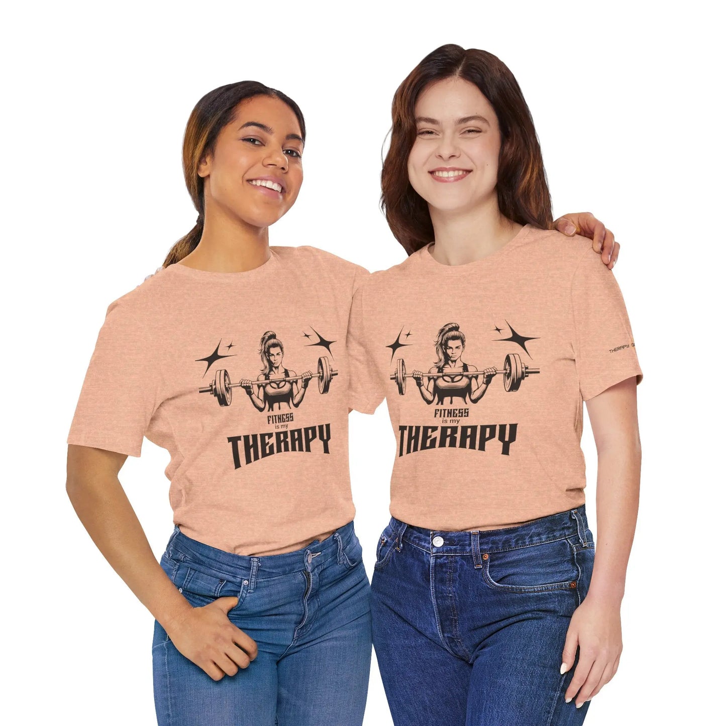 Fitness Therapy Tee, Unisex Workout Shirt, Gym Apparel, Gift for Fitness Enthusiasts, Casual Wear, Motivational Top Printify