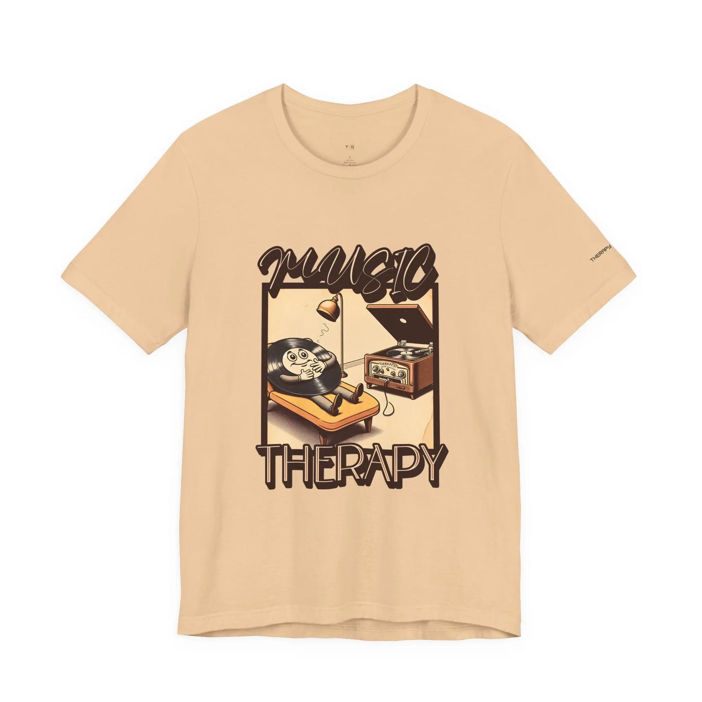 Music Therapy Unisex Tee, Casual Music Shirt, Perfect Gift for Music Lovers, Therapeutic Vibe Tee for Relaxation, Music Appreciation Printify