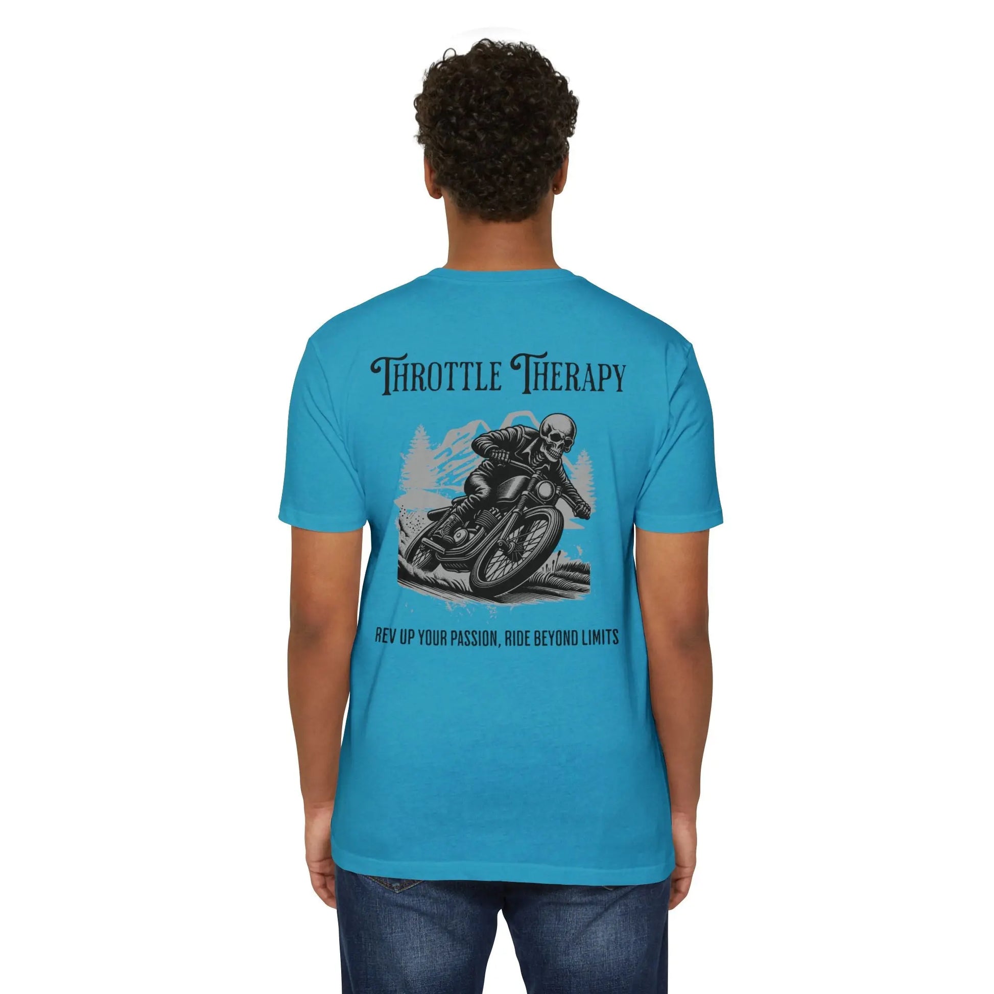 Throttle Therapy Unisex Heavy Cotton Tee - Motorcycle Lover Gift, Biker Shirt, Adventure Apparel, Casual Wear, Gift for Him Printify