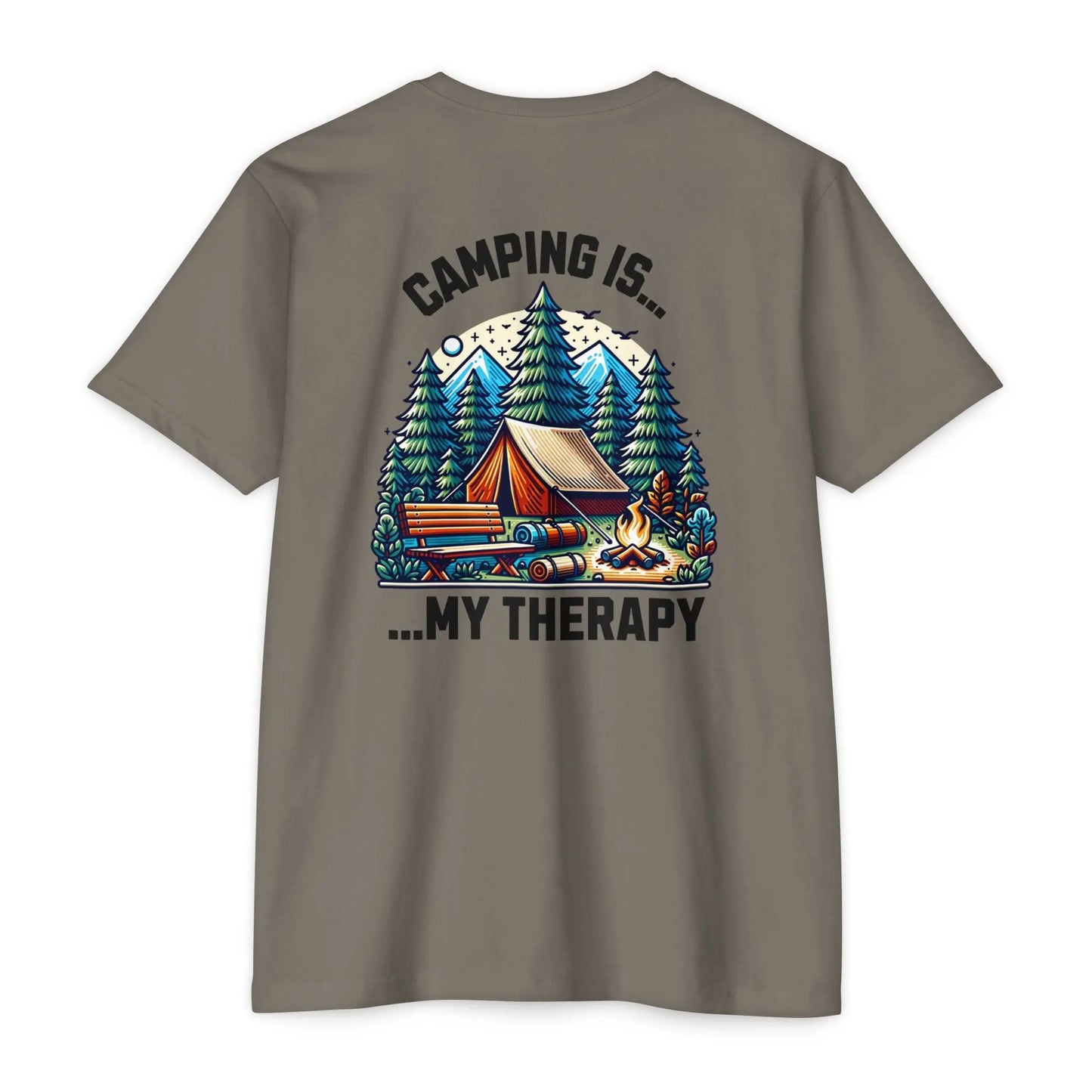 Camping Therapy Unisex T-Shirt | Nature Lover Gift | Adventure Tee | Outdoor Activities Shirt | Perfect for Camping Enthusiasts Printify