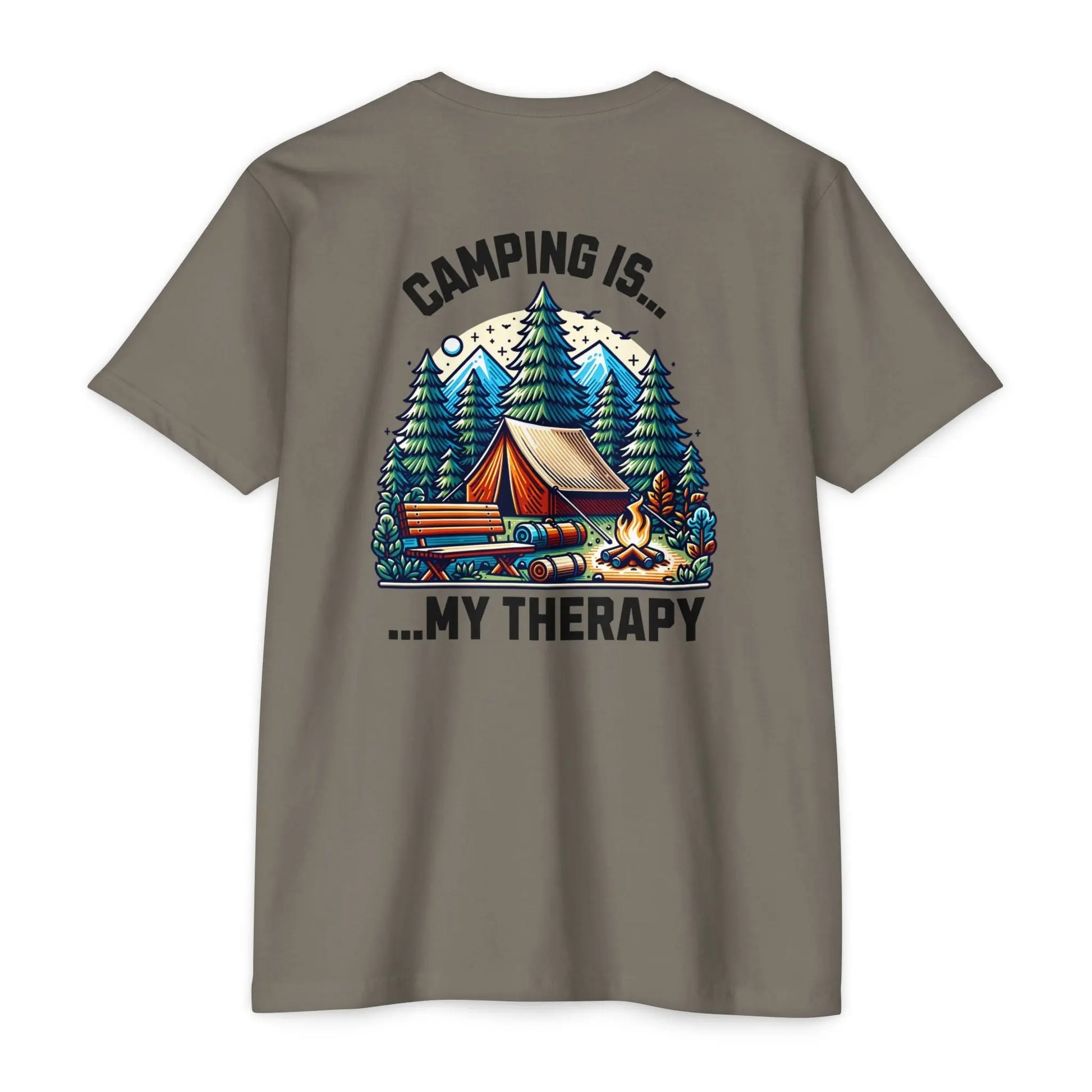 Camping Therapy Unisex T-Shirt | Nature Lover Gift | Adventure Tee | Outdoor Activities Shirt | Perfect for Camping Enthusiasts Printify