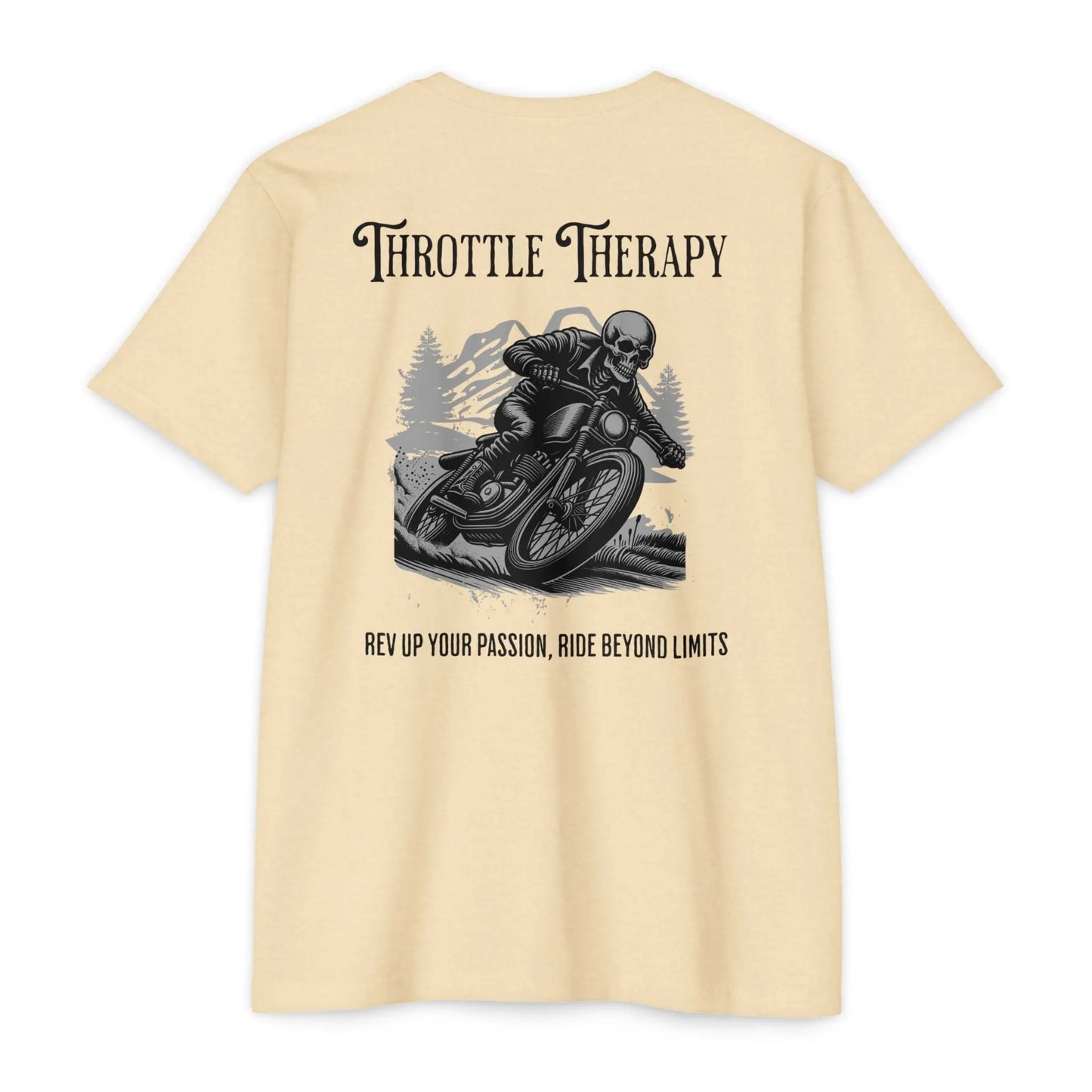 Throttle Therapy Unisex Heavy Cotton Tee - Motorcycle Lover Gift, Biker Shirt, Adventure Apparel, Casual Wear, Gift for Him Printify