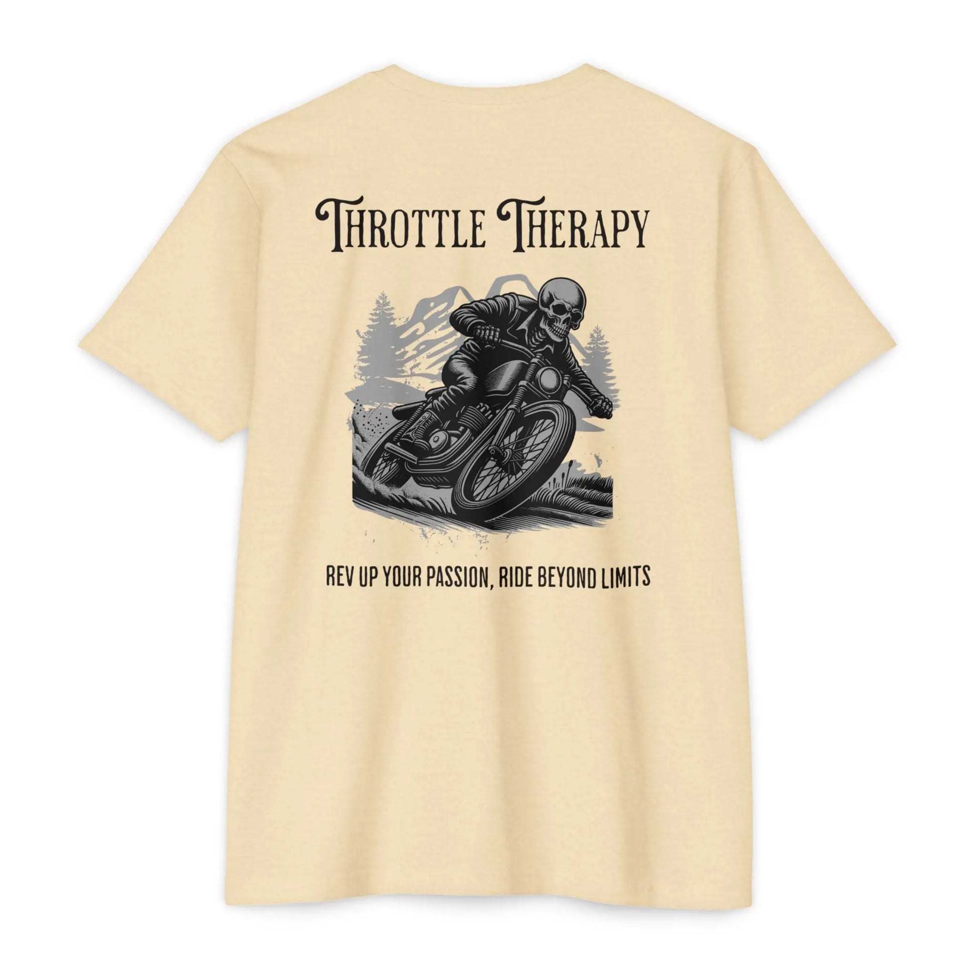 Throttle Therapy Unisex Heavy Cotton Tee - Motorcycle Lover Gift, Biker Shirt, Adventure Apparel, Casual Wear, Gift for Him Printify
