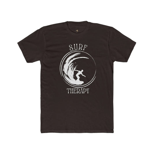 Unisex Heavy Cotton Tee - ' Surf Therapy' Graphic Tee for Comfort, Casual Wear, Self-Care Gifts, Stress Relief Apparel, Everyday Wear, Surfing Hobby Printify