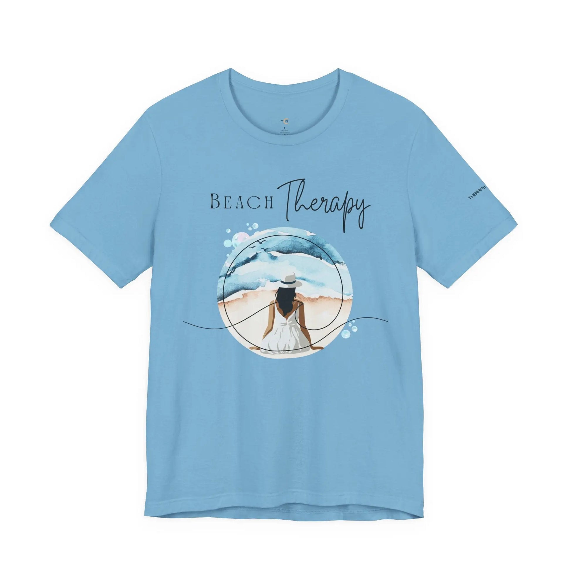 Beach Therapy Tee, Summer T-Shirt, Relaxation Shirt, Beach Vibes Apparel, Vacation Wear, Travel Clothes Printify