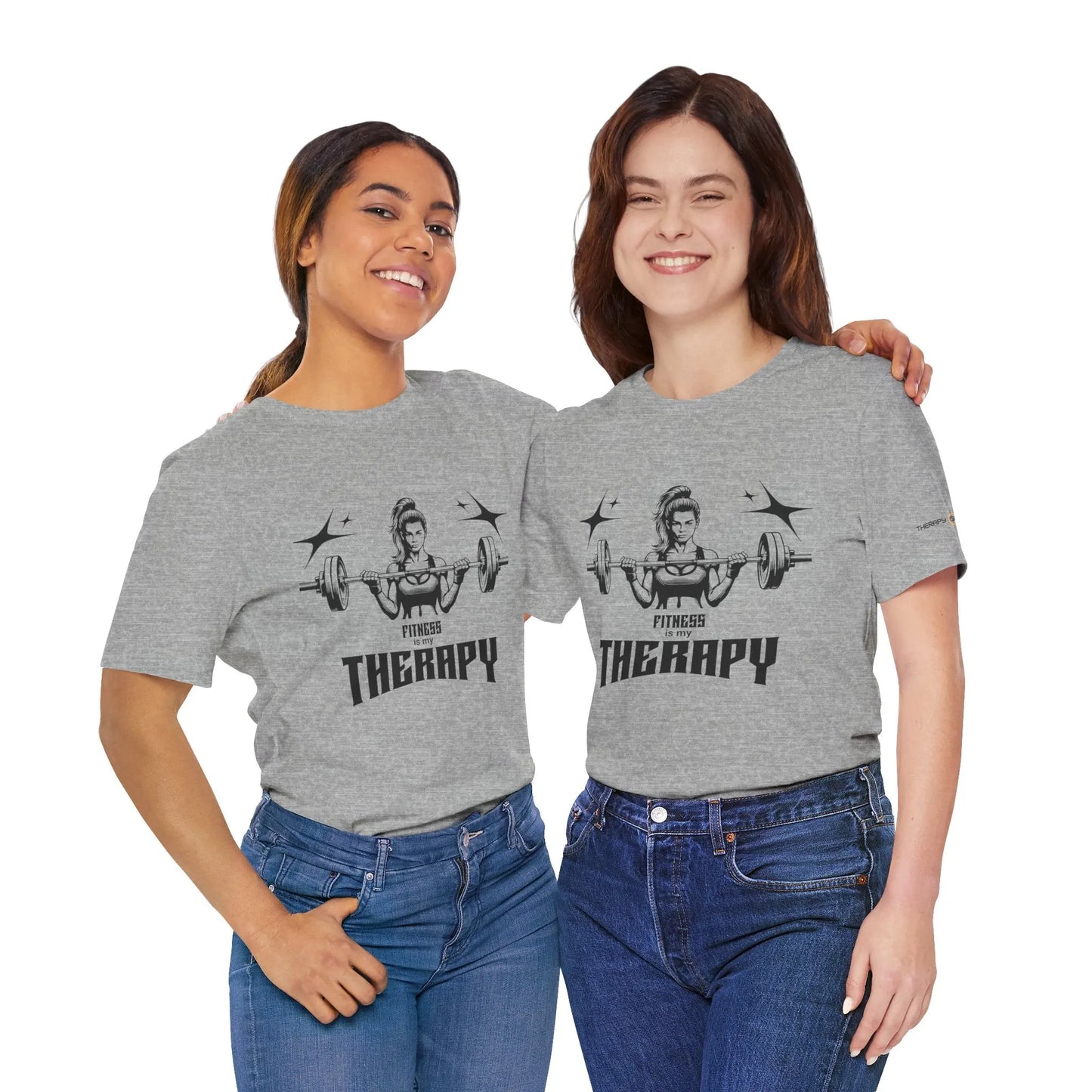 Fitness Therapy Tee, Unisex Workout Shirt, Gym Apparel, Gift for Fitness Enthusiasts, Casual Wear, Motivational Top Printify