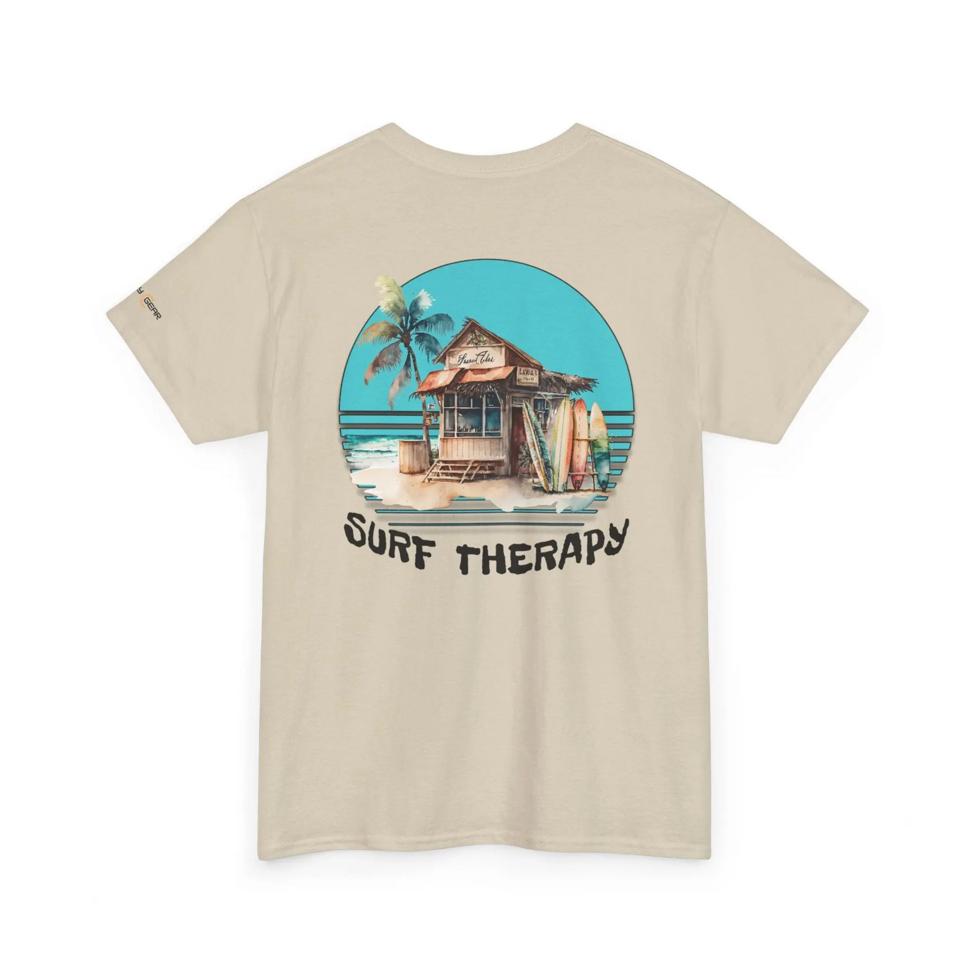 Surf Therapy Unisex Heavy Cotton Tee - Beach Vibes Clothing, Summer Casual Wear, Gift for Surfers Printify