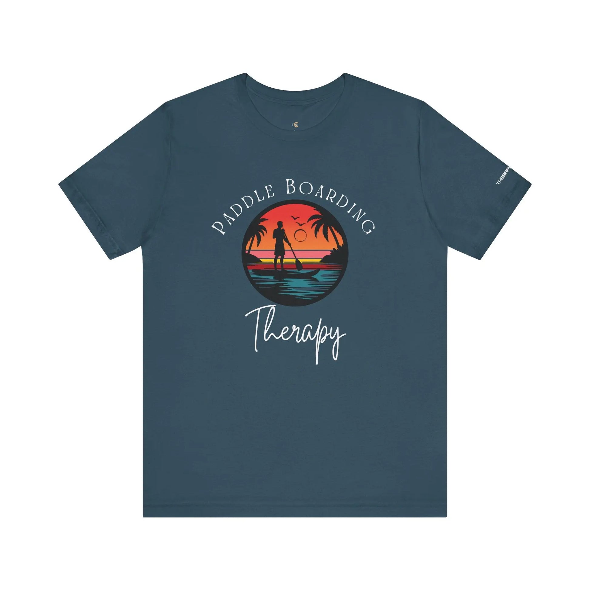 Paddle Boarding Therapy Tee, Relaxation Shirt, Beach Lover Gift, Summer Vibes Clothing, Outdoor Adventure T-Shirt, Water Sports Apparel Printify
