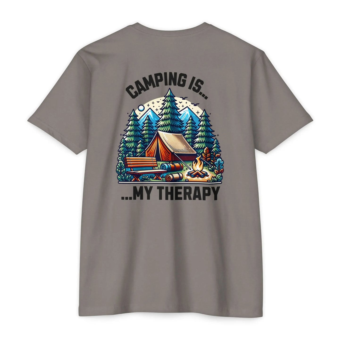 Camping Therapy Unisex T-Shirt | Nature Lover Gift | Adventure Tee | Outdoor Activities Shirt | Perfect for Camping Enthusiasts Printify
